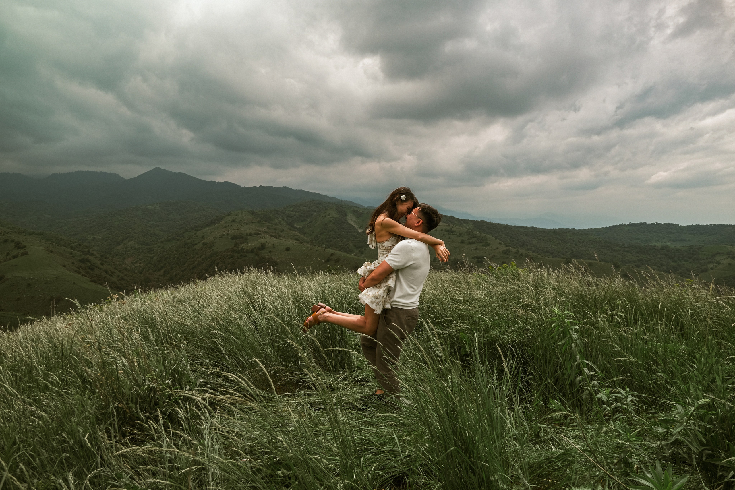 Несмотря на тучи, клиенты хорошо провели время, та как не было пока дождя