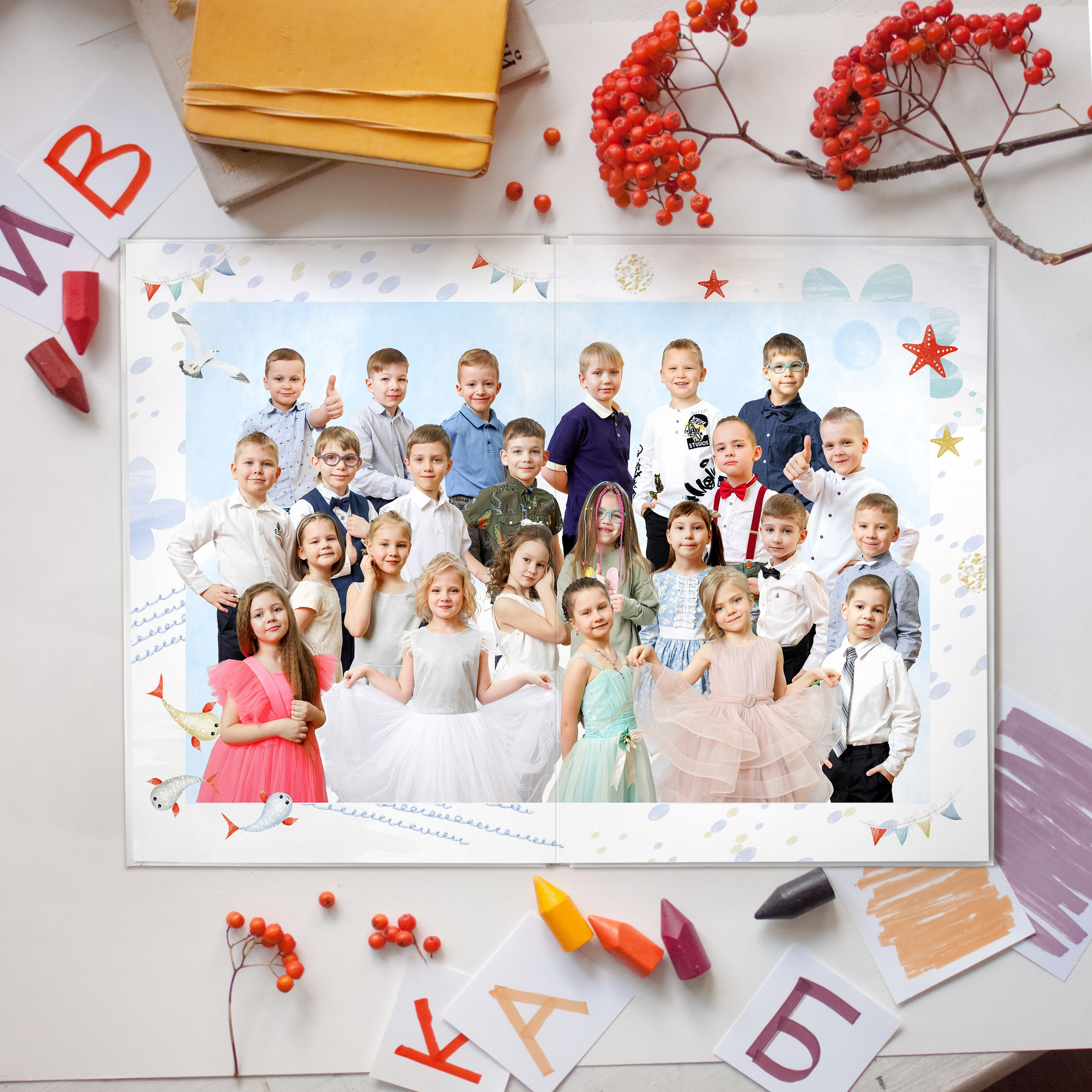 Выпускные альбомы для детского сада. Фотостудия «Стрекоза»