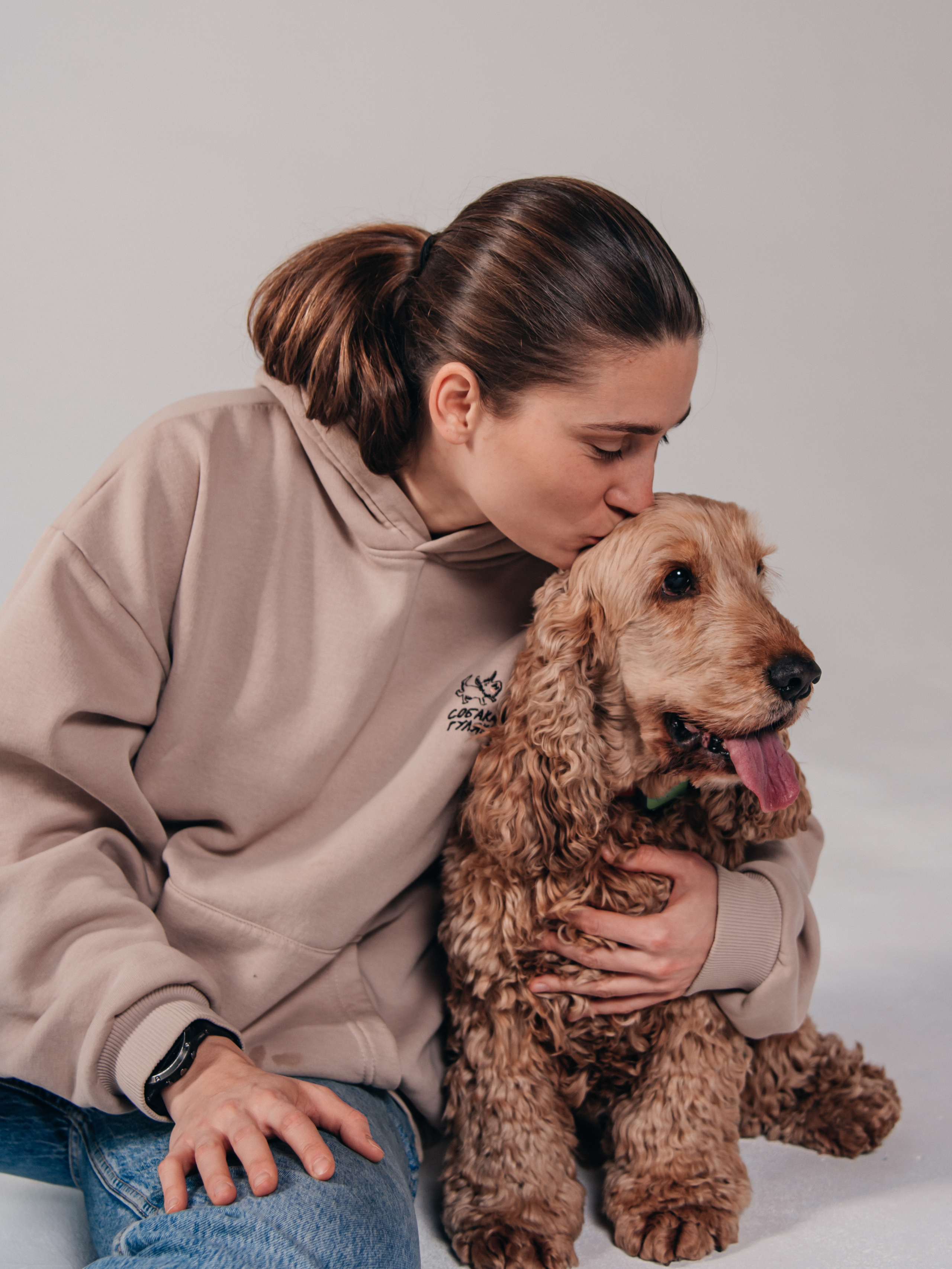 Фотосессия с собакой в студии. Фотограф Москва