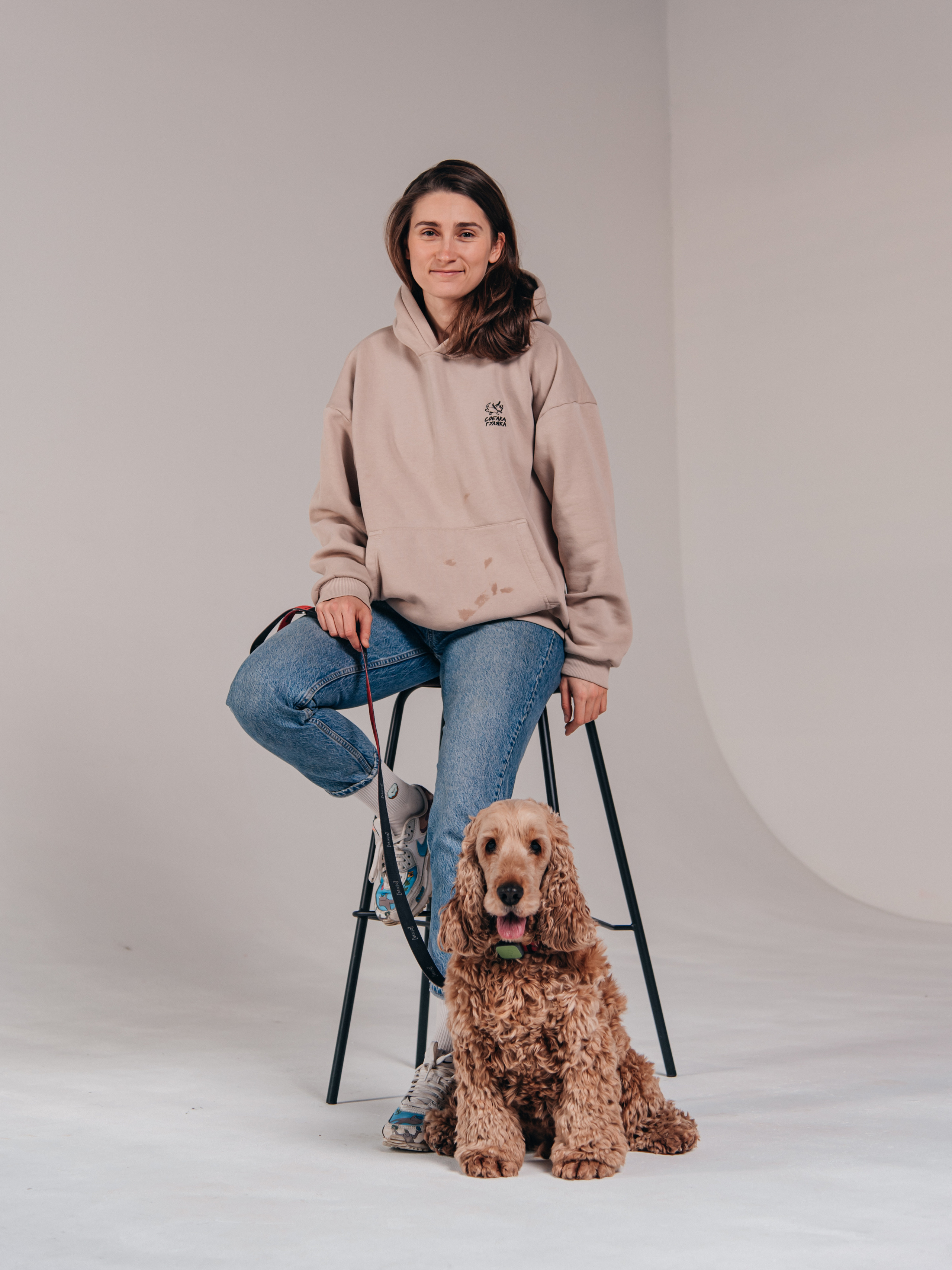 Фотосессия с собакой в студии. Фотограф Москва