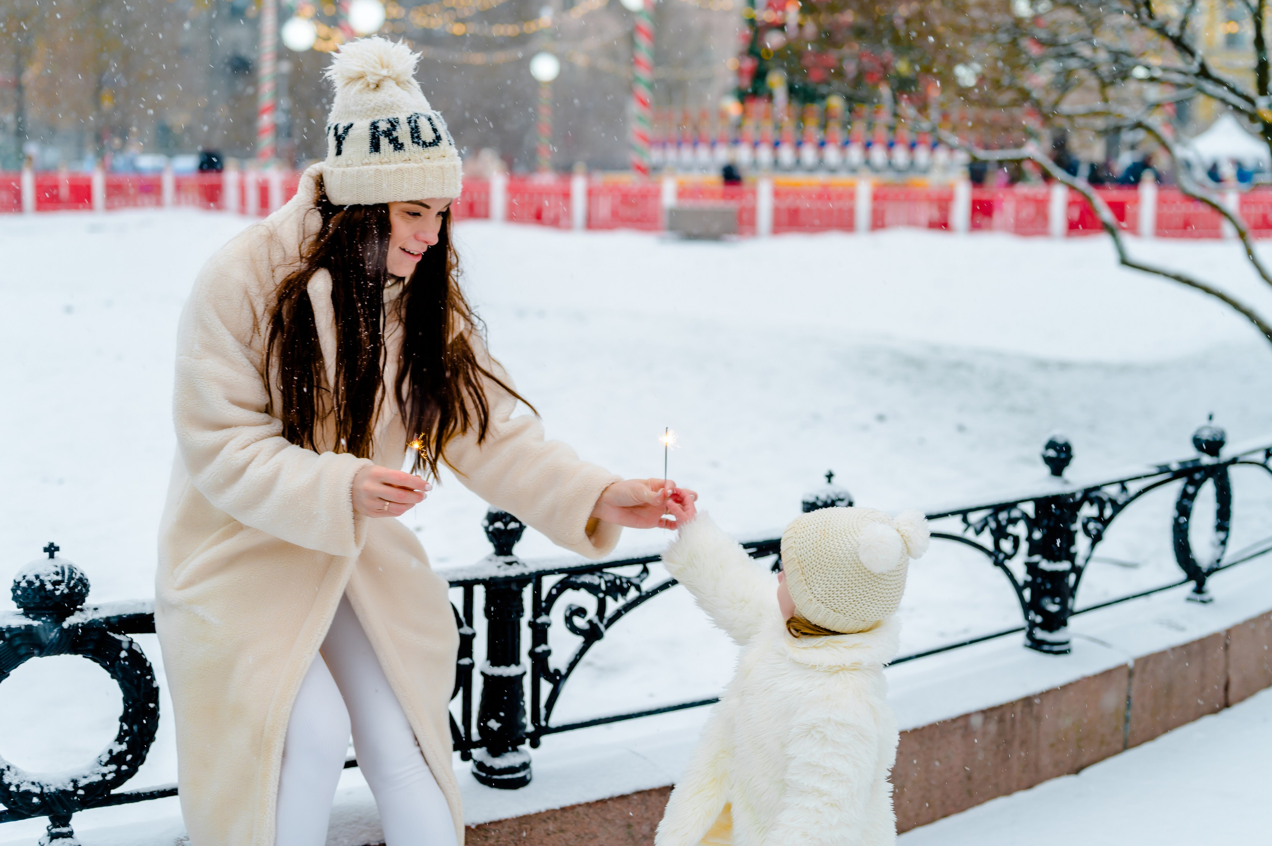 Новогодняя фотосессия на Манежной площади. Свадебный и семейный фотограф Евгения Кононова