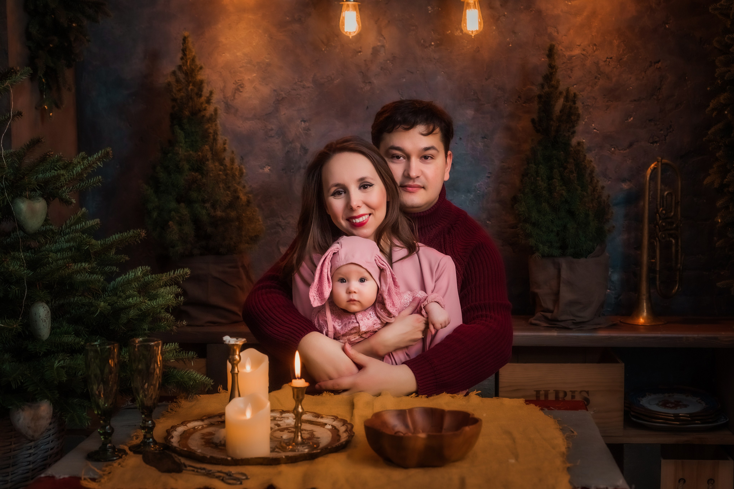 Илья, Таисия, Алиса. Новогодняя. Семейный и детский фотограф в Екатеринбурге Оксана Пипкина