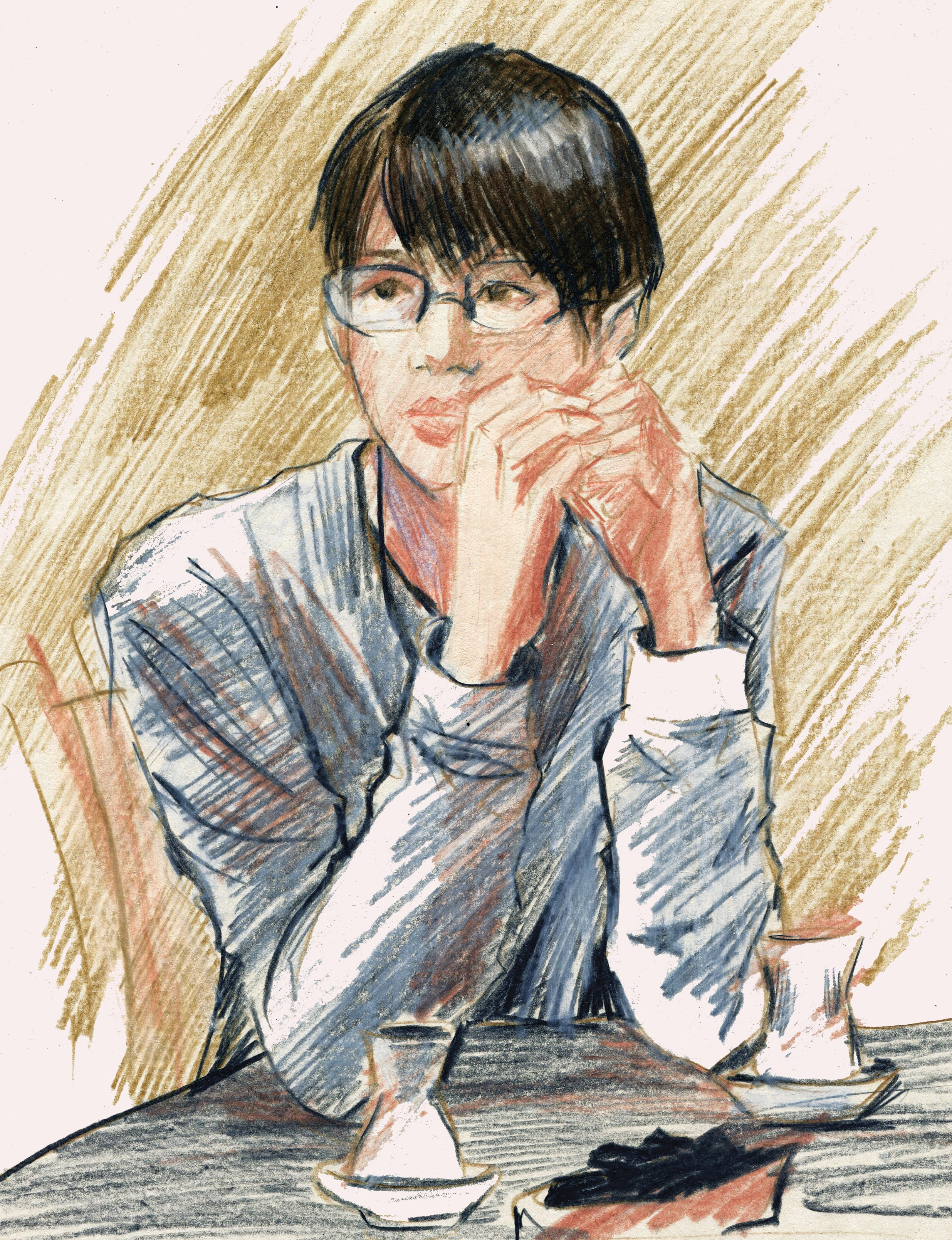 Портрет Кати цветными карандашами, Азизова Лена