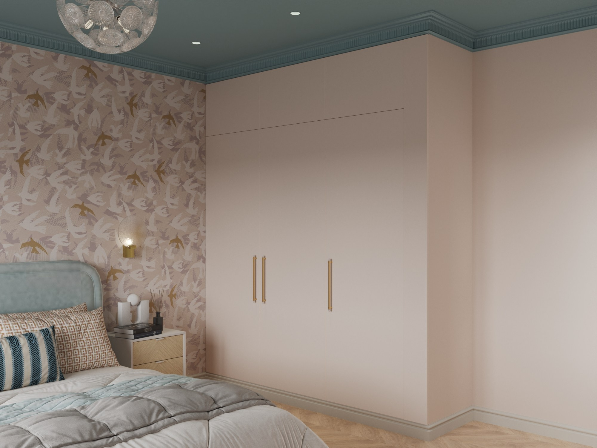 Элегантная спальня для молодой женщины. Дизайнер интерьера в Москве Ирина Собыленская