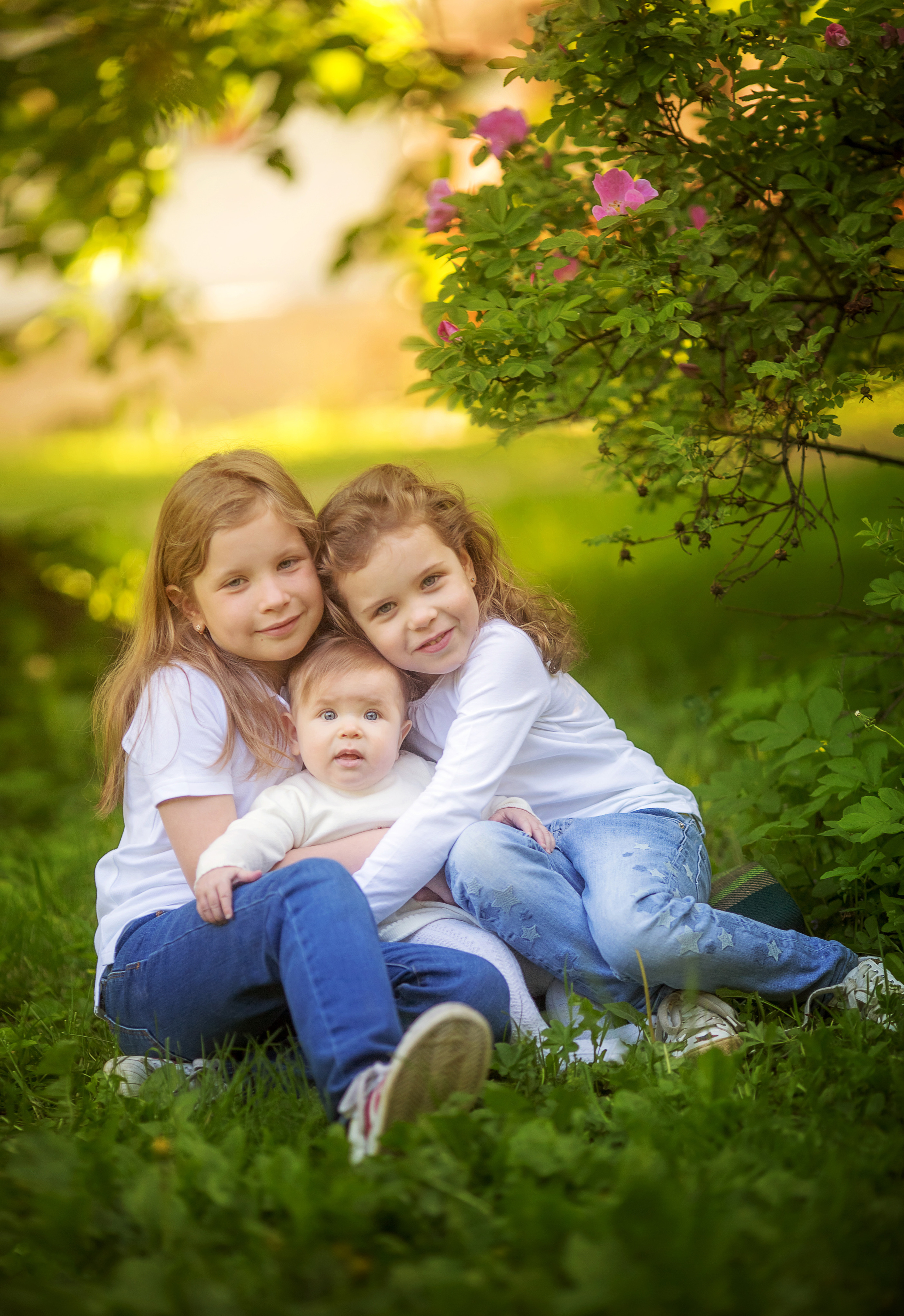 4 фотосессии одной семьи. Зима, весна, лето и осень. צלם ואמן ילדים ומשפחה