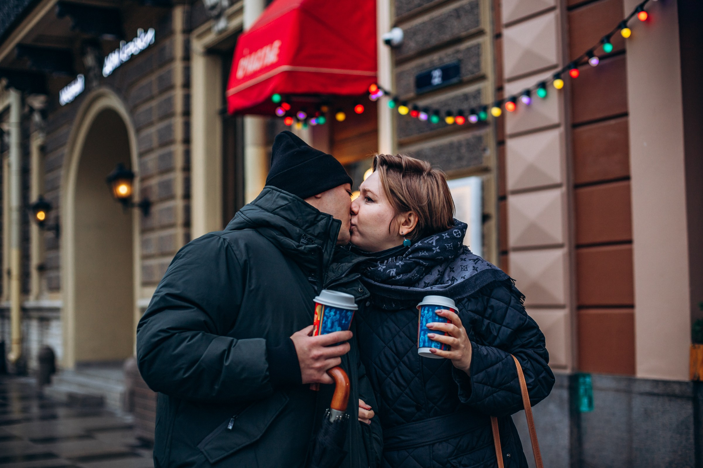 Алексей и Анастасия в ноябре. Фотопрогулка в Петербурге. Индивидуальный и семейный фотограф в Санкт-Петербурге