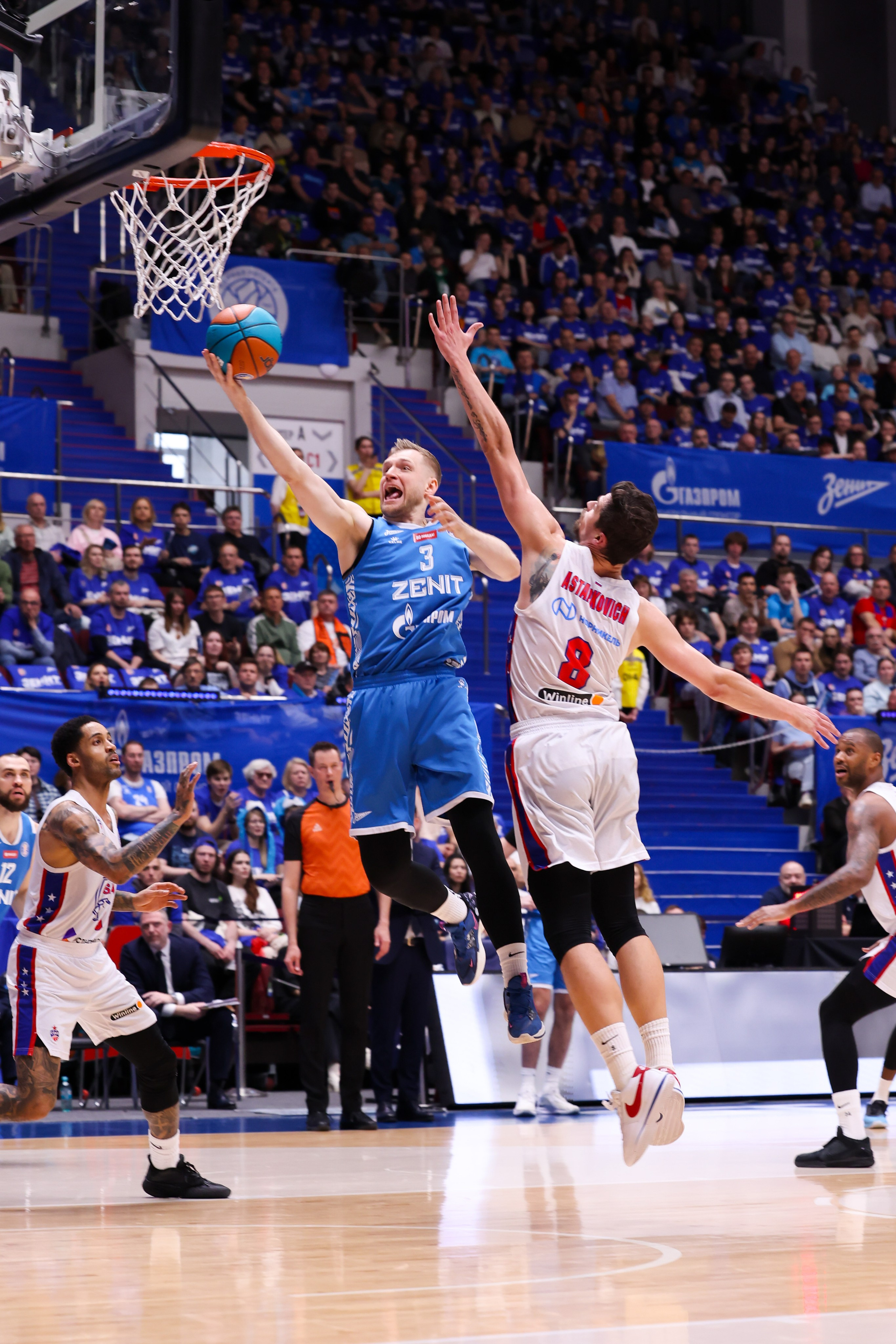 БК «Зенит» — БК «ЦСКА» финал ЕЛ ВТБ 1 игра 27.05.2025. Спортивный и репортажный фотограф Антон Тереханов