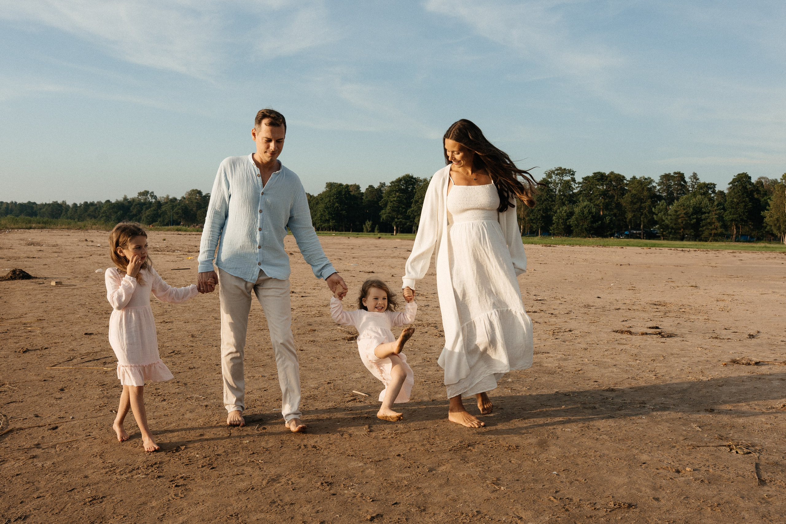 Папа, мама и три дочки. Семейный фотограф в Санкт-Петербурге Виталия Белова
