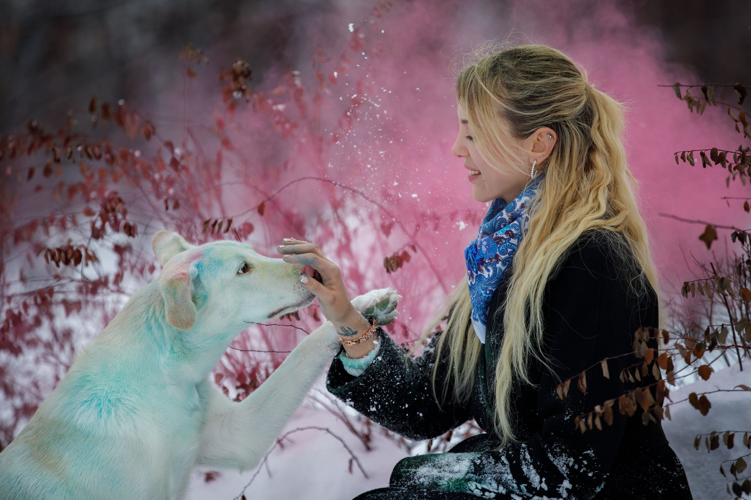Фотопрогулка с Авророй и Амуром в Гольяново. Фотограф-анималист в Москве и Московской области Татьяна Фролова