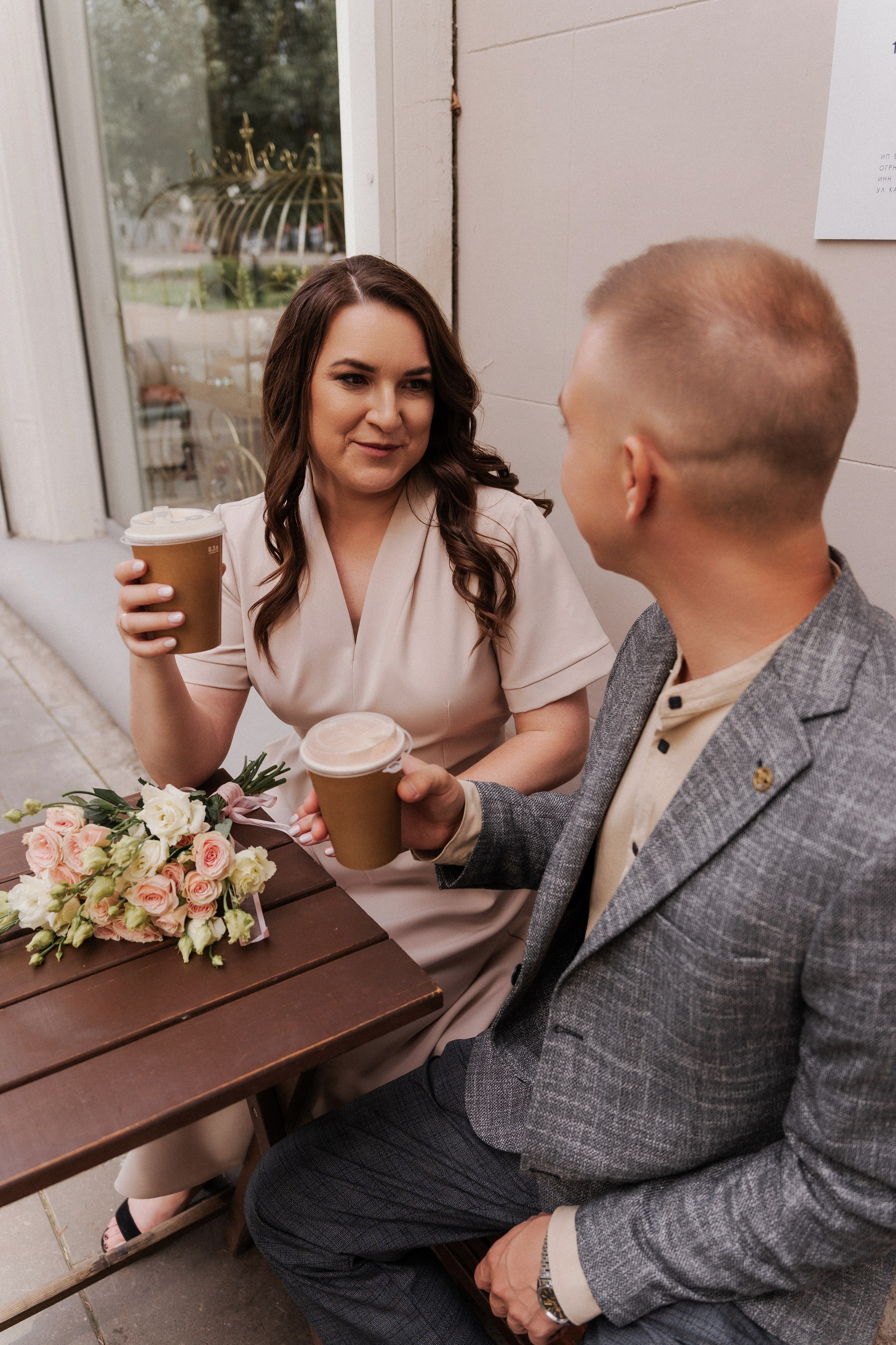 Съемка на улице после росписи