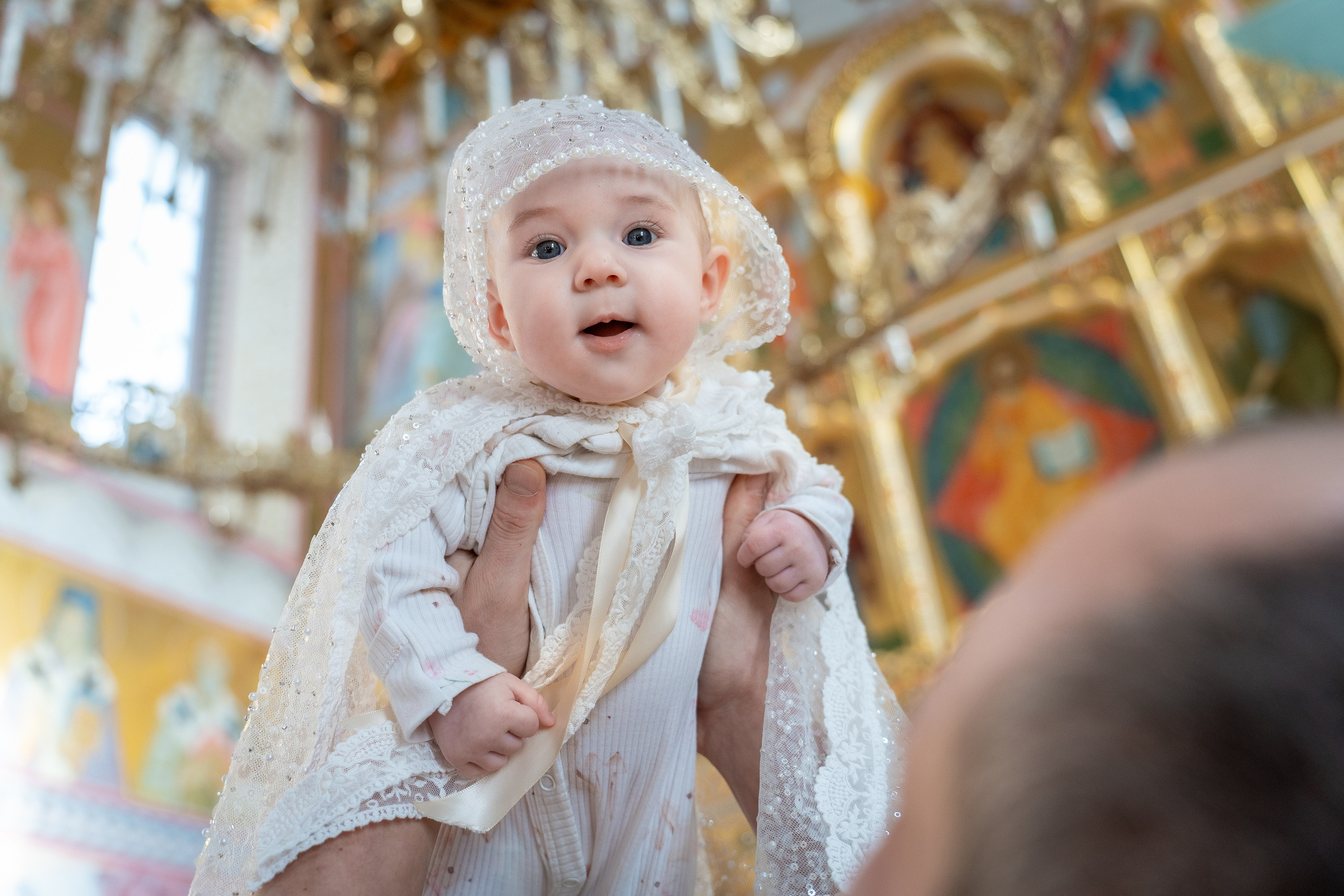 Крещение Виктории в храме Покрова Пресвятой Богородицы. Фотограф на Крещение Тула и Венчание в Туле, детский и семейный фотограф