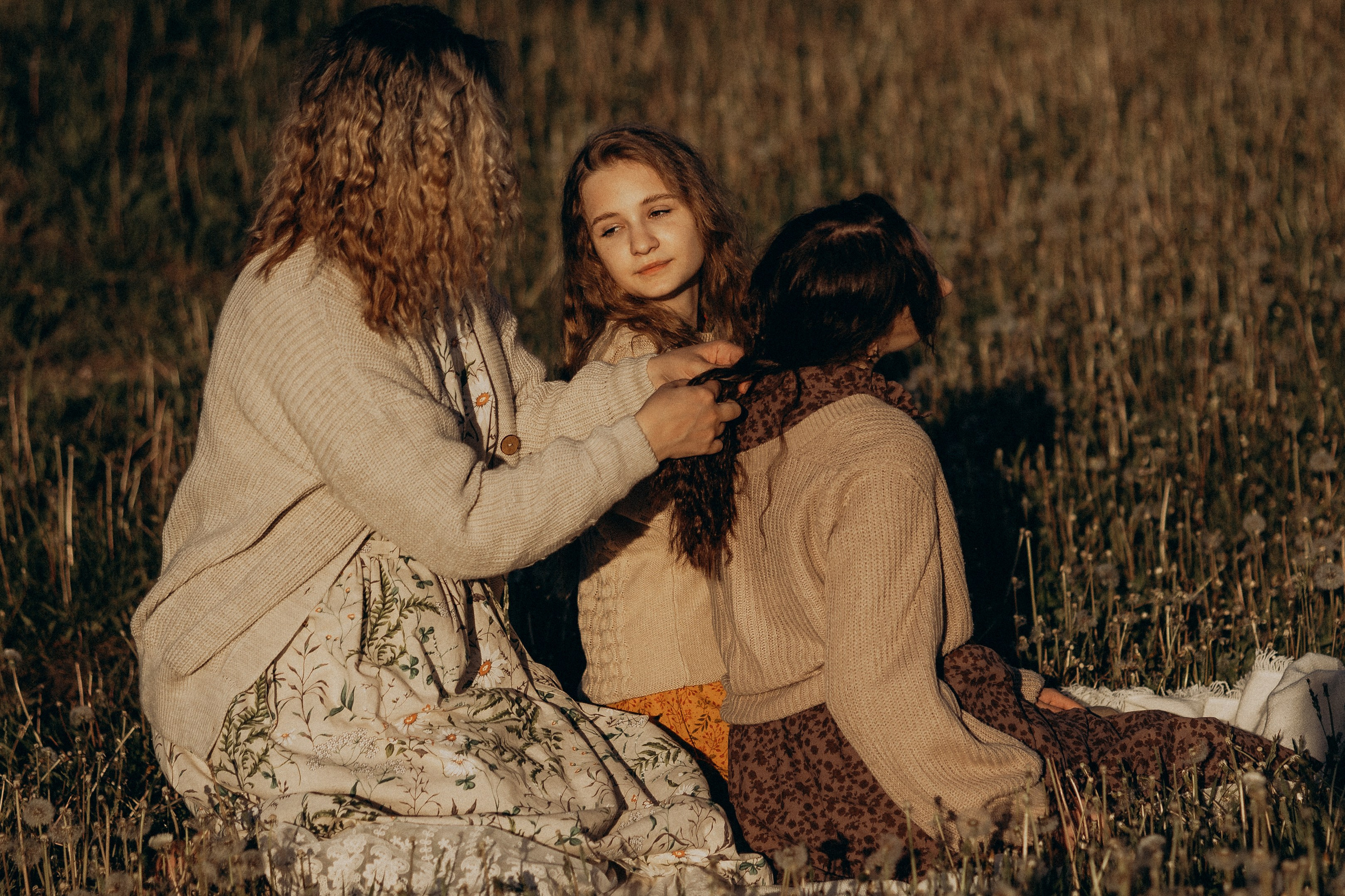 Настя с Дарьей и Ульяной. Семейный фотограф lifestyle в Новосибирске Елена Шпилевая