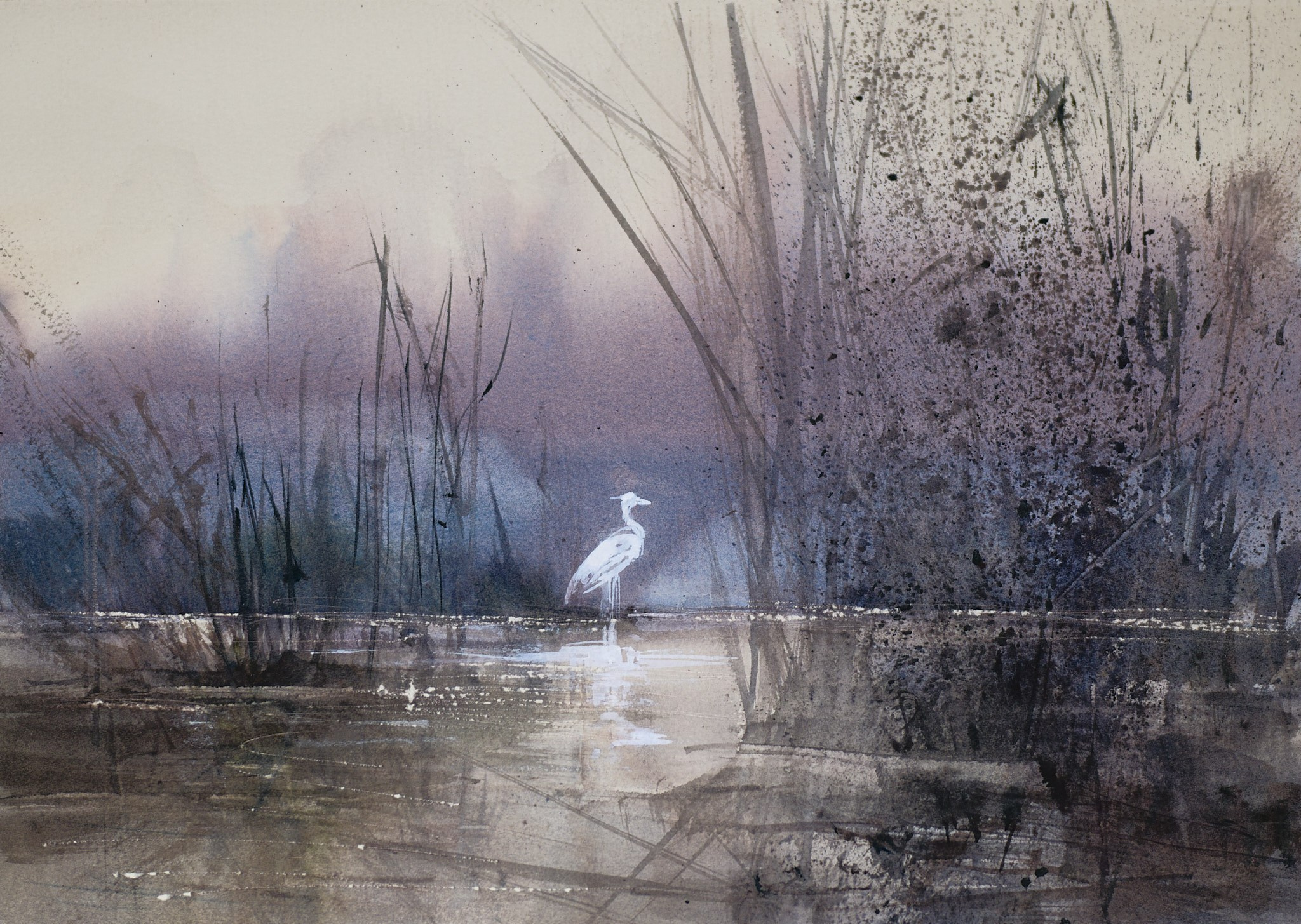 Цапля 5 серии работ ПТИЦЫ (34Х24см) 50 000 р.