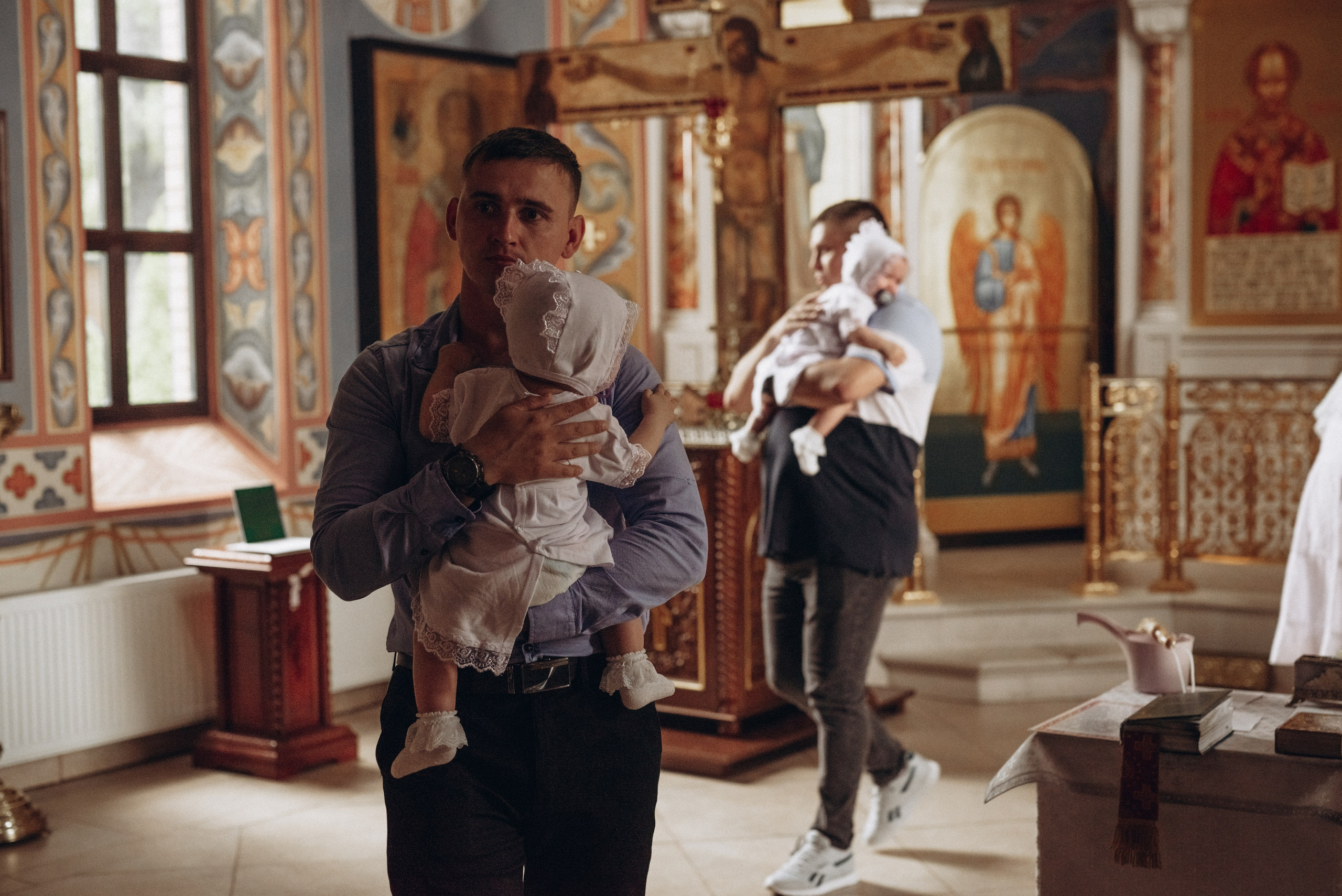 Крещение Ксении и Елизаветы. Фотограф новорождённых и семейный фотограф в Иваново Любовь Капранова