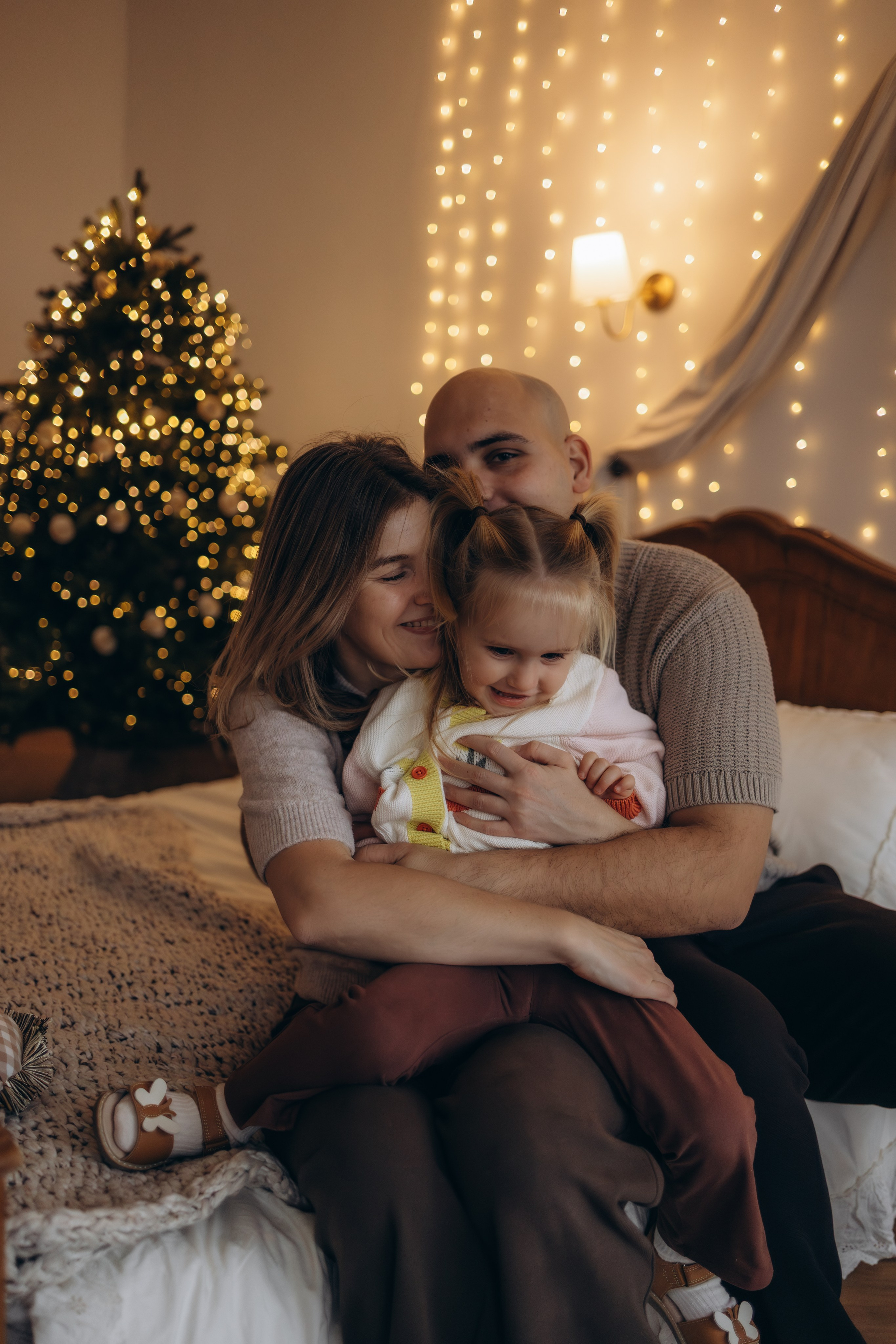 Новогодняя семейная в студии, г. Обнинск (Калужская обл.). Надежда Стар семейный и церковный фотограф в Жукове и Калужской области