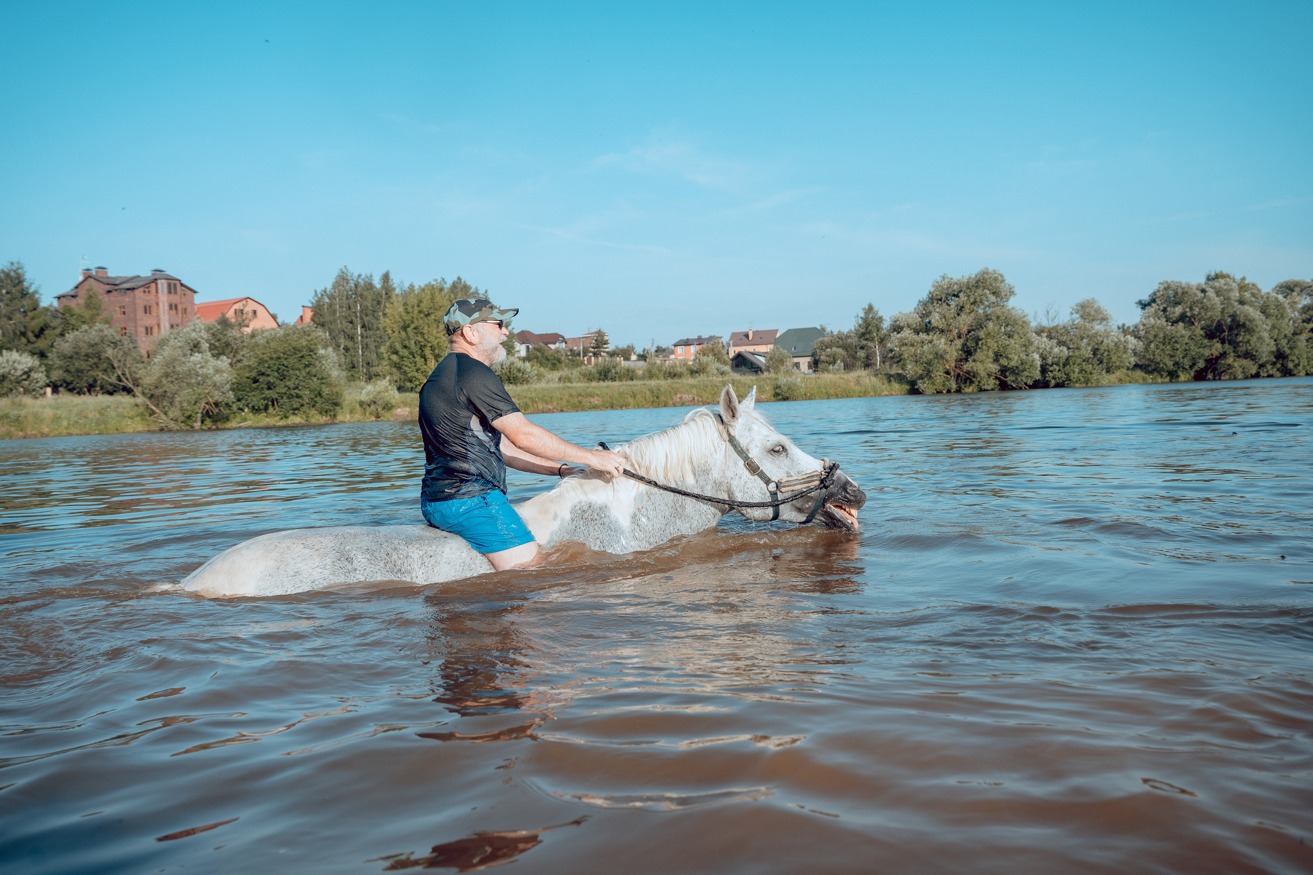 Купание лошадей 05.07.2024. Портретный и семейный фотограф в Москве/Видное