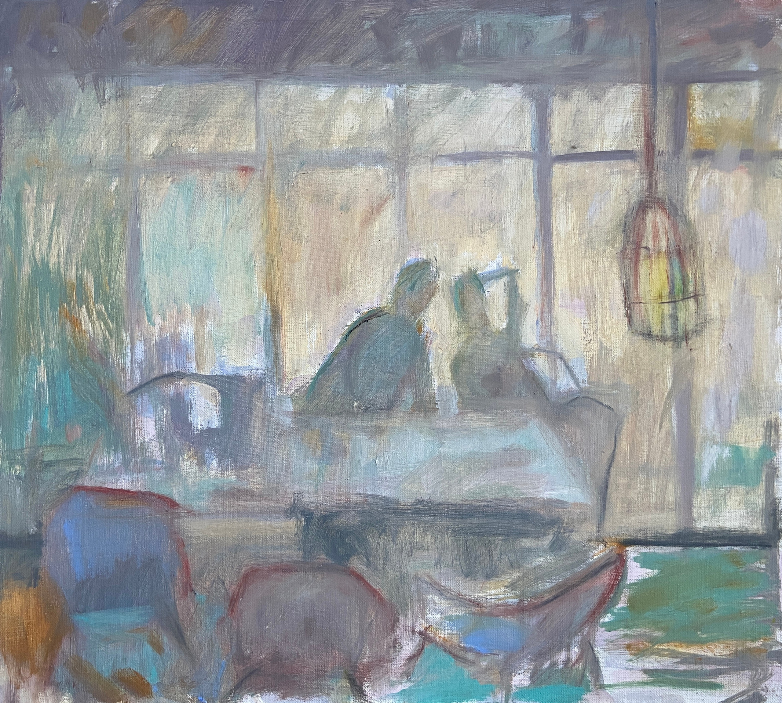 Двое. Холст, масло. 45х50. 2025