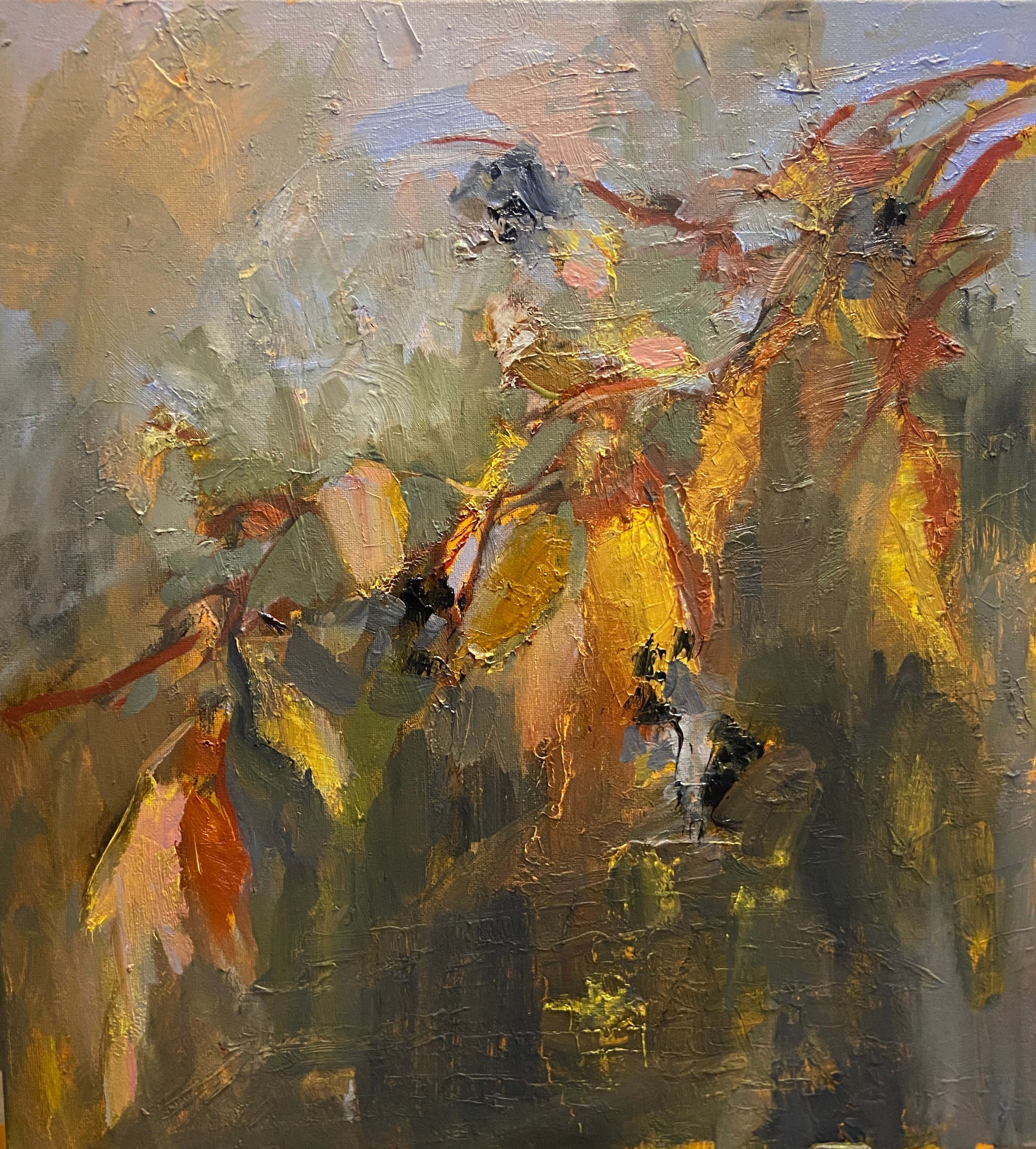 Листья. Холст, масло. 45х50. 2024.