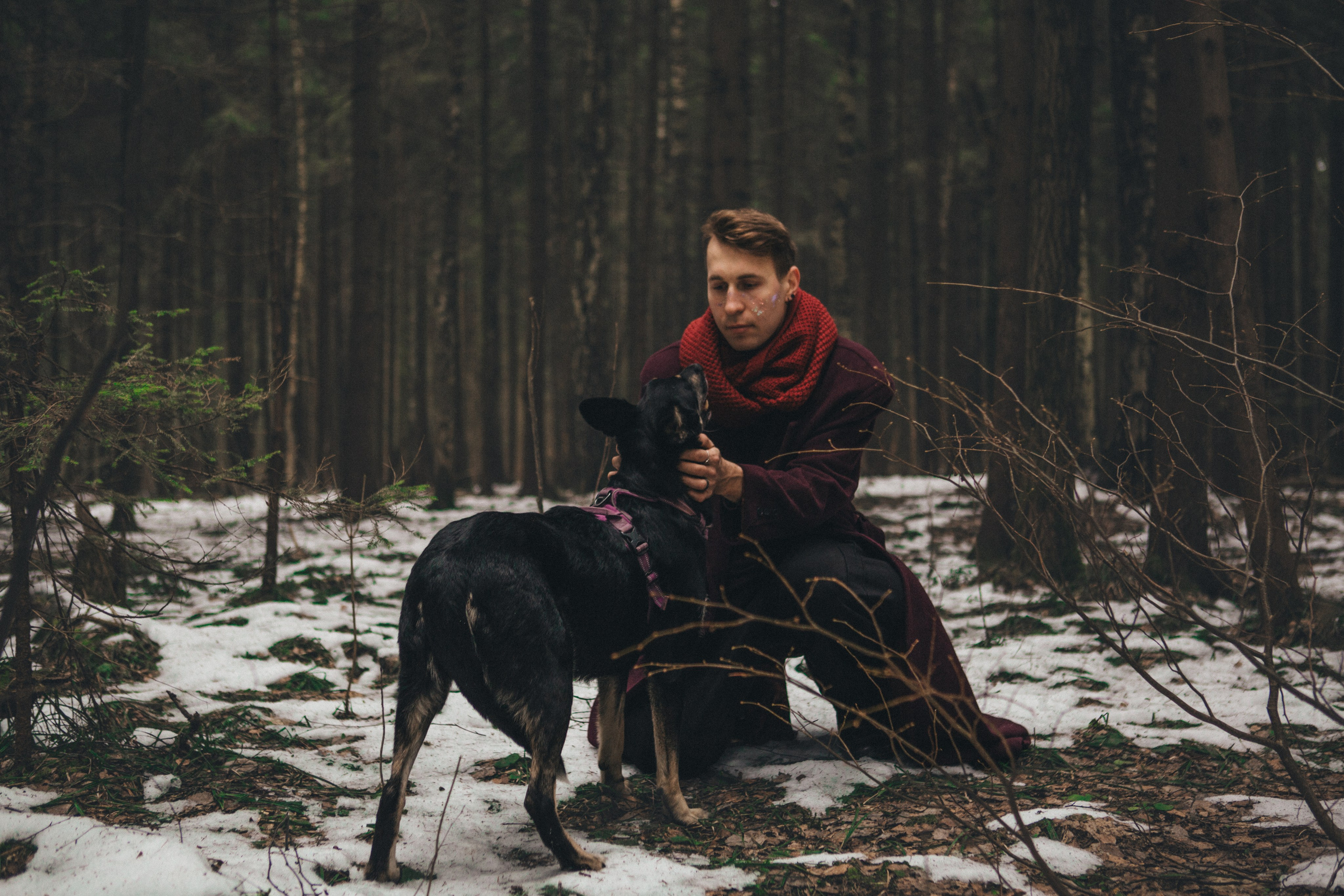 A cinematic tale of true love and unbreakable friendship between a man and a dog. Portrait, family and pet photographer in Cyprus, Ksenia Bourdelle