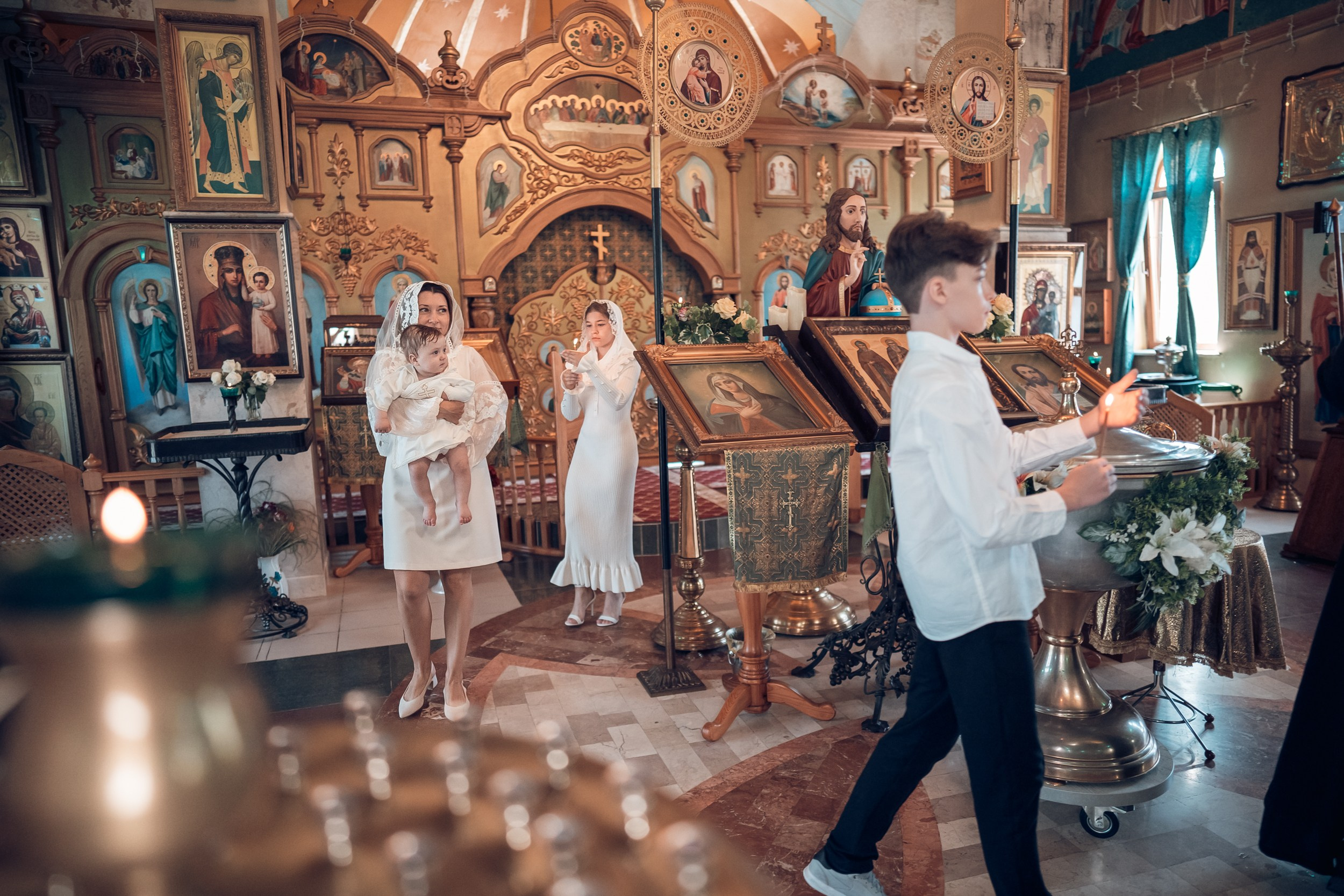 Крещение в храме Прп.Сергия Радонежского с. Орлиное. Церковный фотограф Севастополь