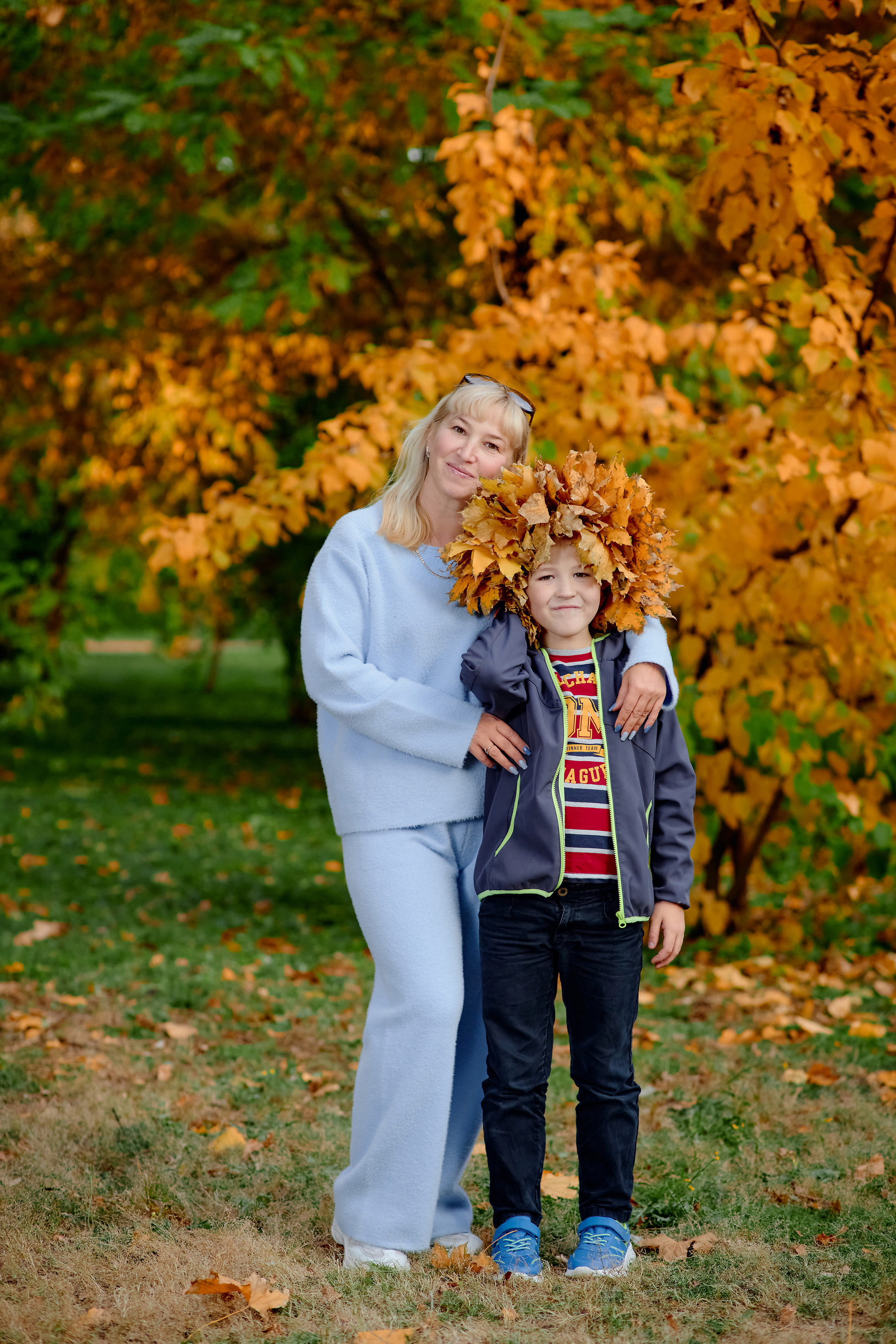 Осенние сьемки в парке для выпускного альбома 1-4 класс