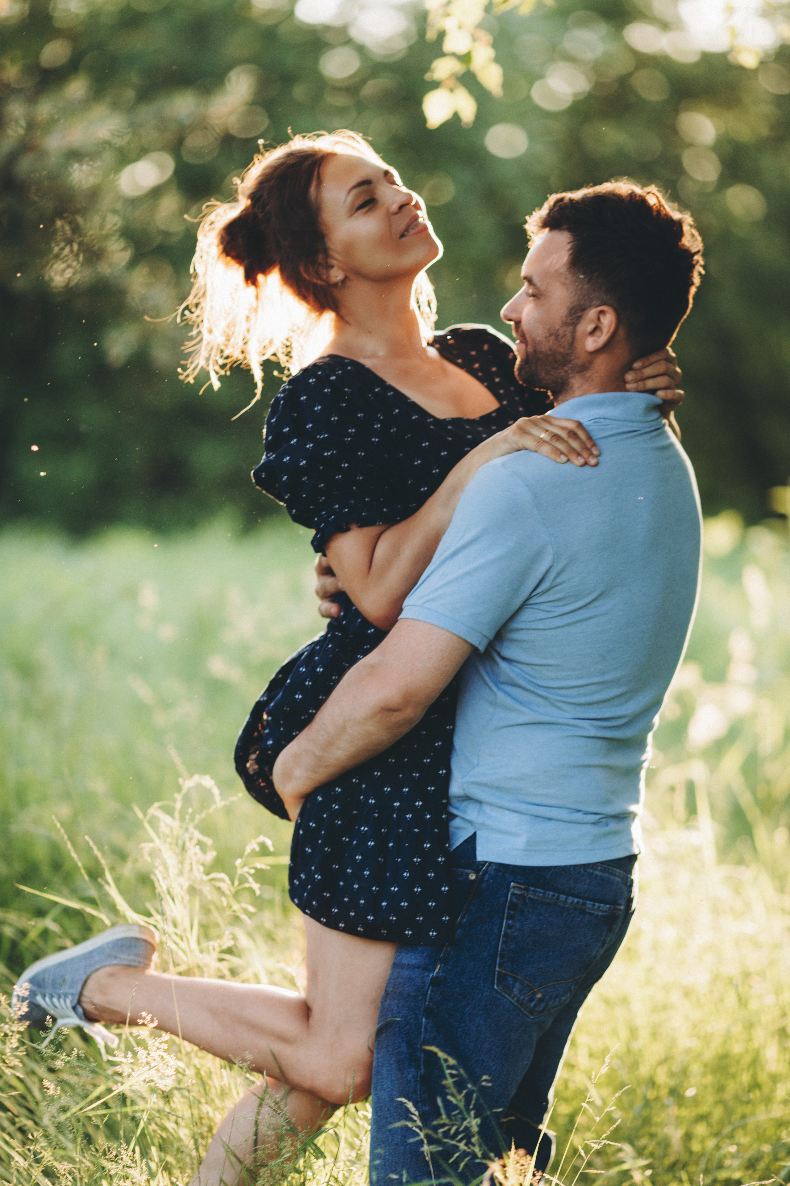 Александр, Светлана и Купер, прогулка. Фотограф Карина Дмитриева