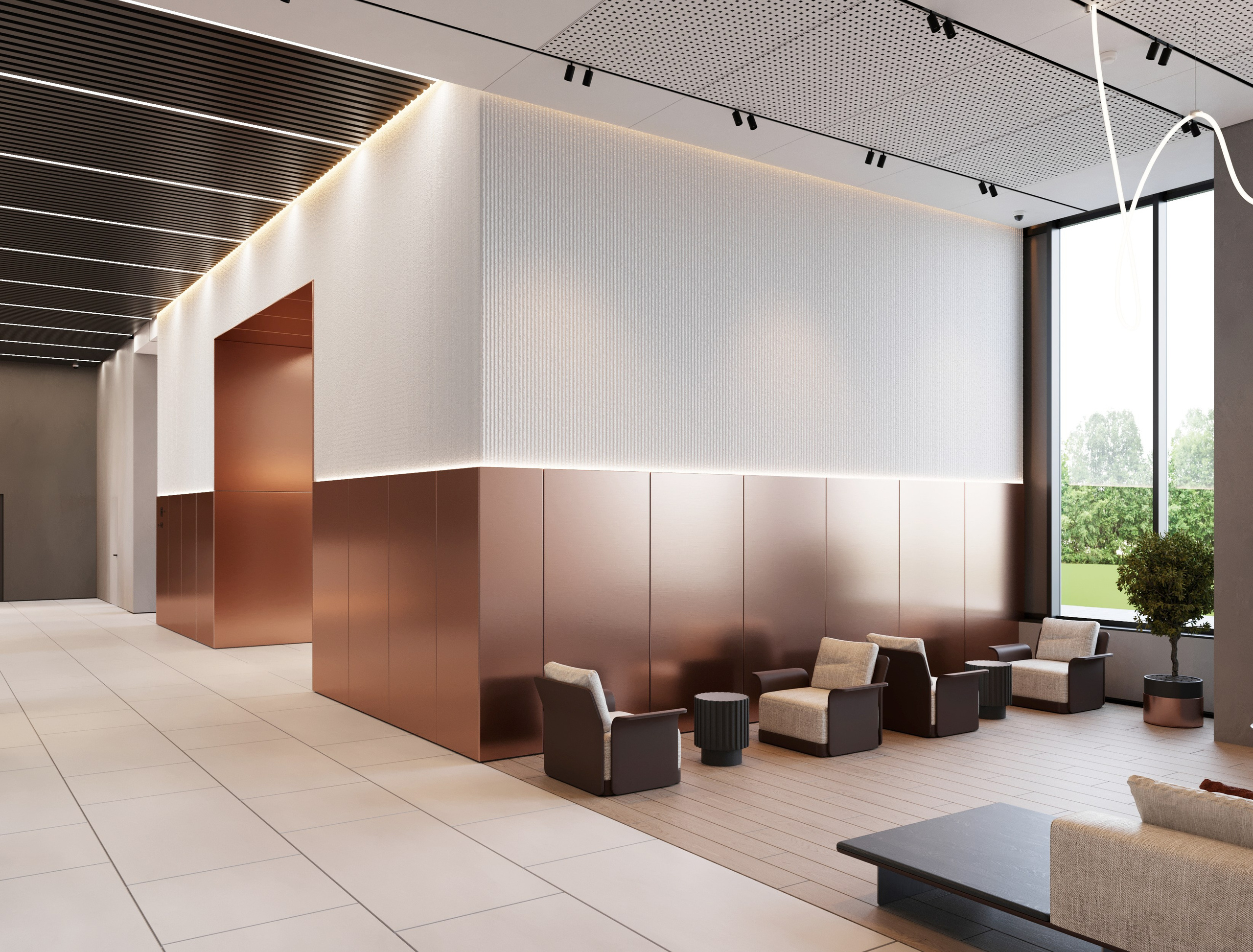 Лобби Волковская. Архитектурные интерьеры