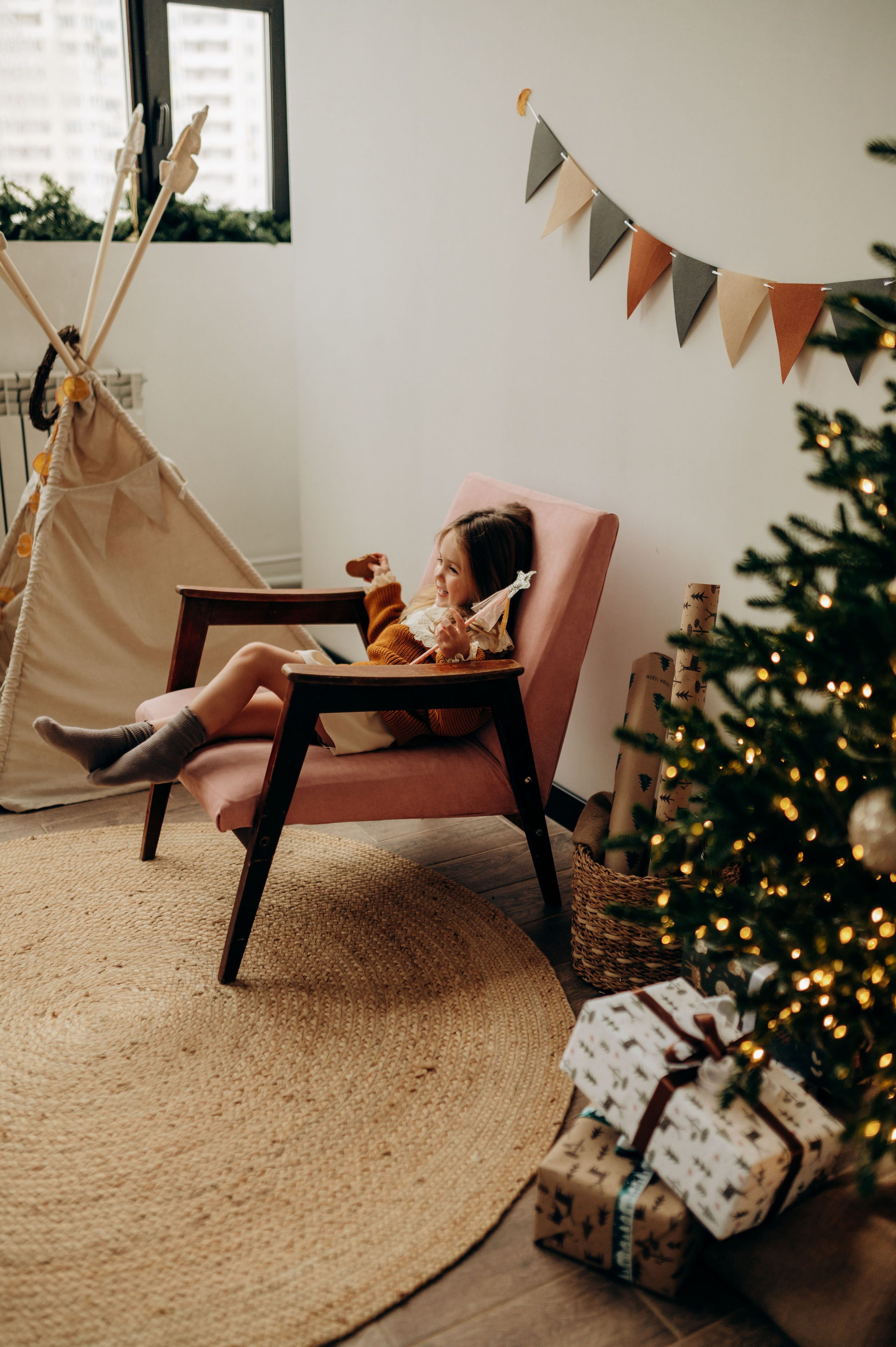 Семейная новогодняя фотосессия в студии. Семейный фотограф в Домодедово и Москве Елена Пичугина