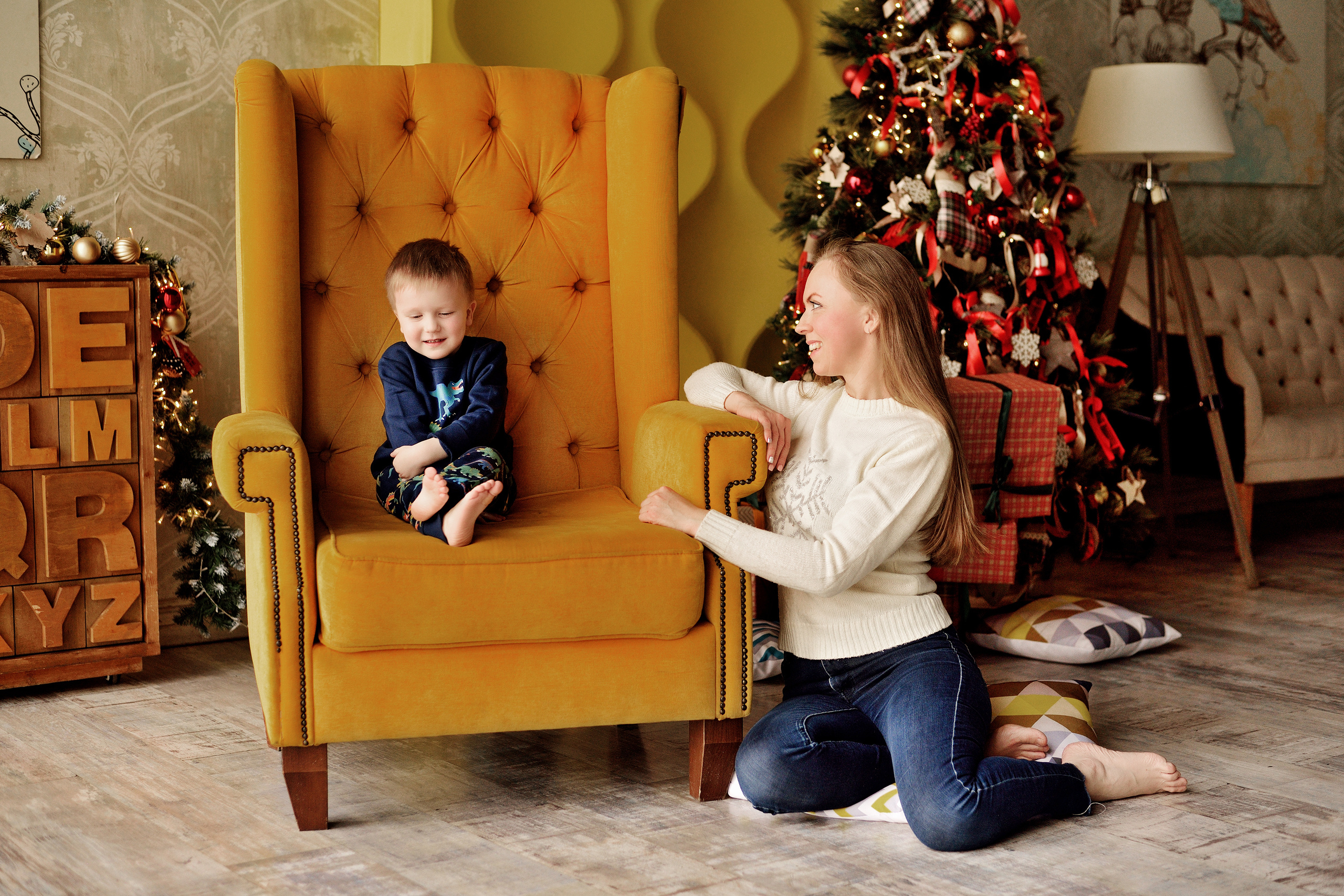 Новогодняя съемка в студии. Cвадебный фотограф в Москве и Московской области Юрий Мисиюк