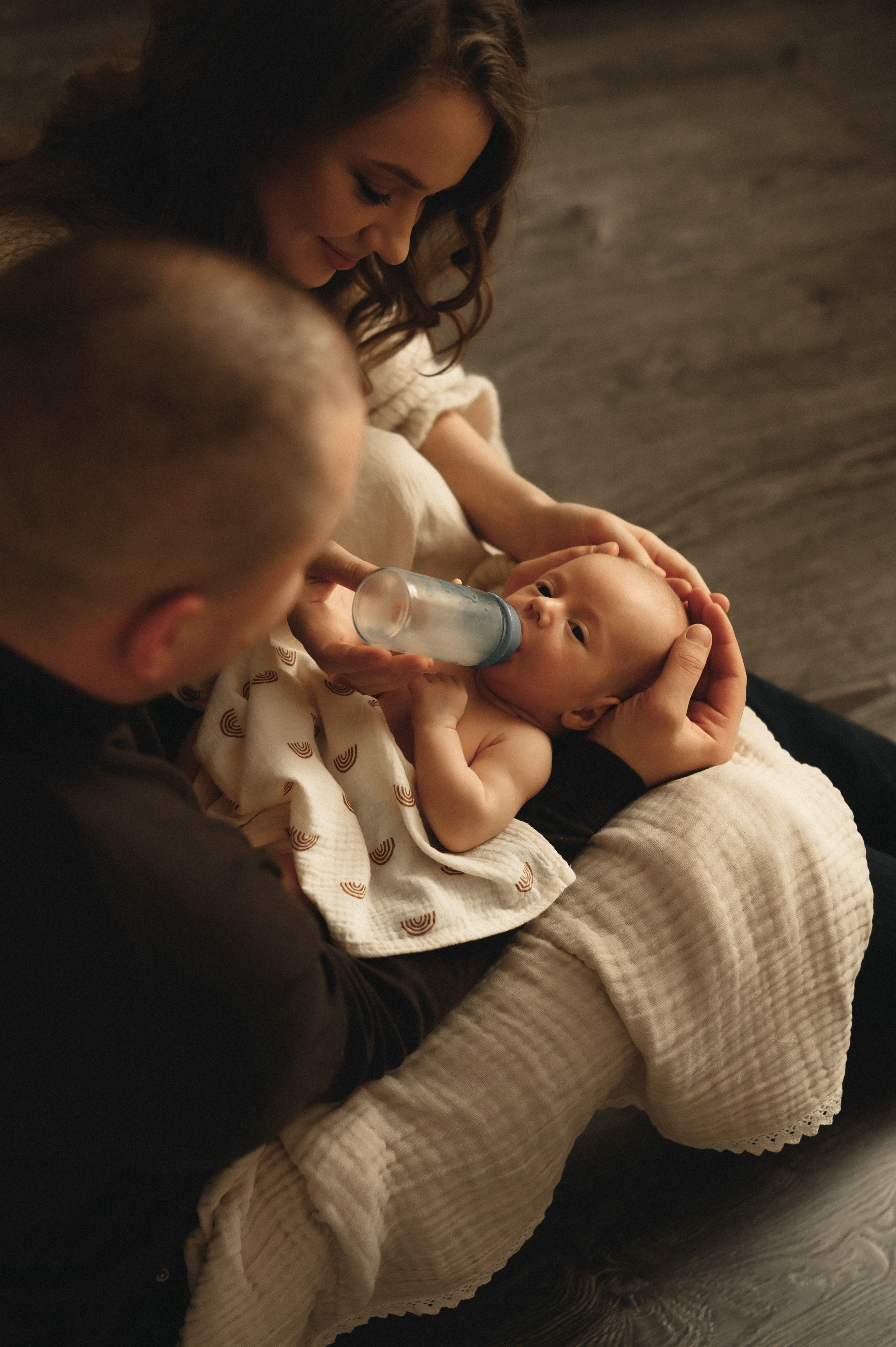 Первый месяц. Мама, папа и малыш. Семейный фотограф в г. Ставрополь, Сорокина Мария