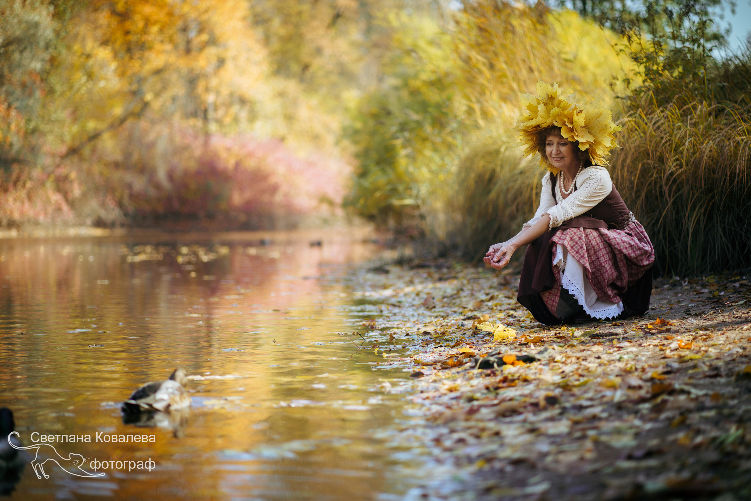 Фотосессия с уточками в парке на Крестовском острове.