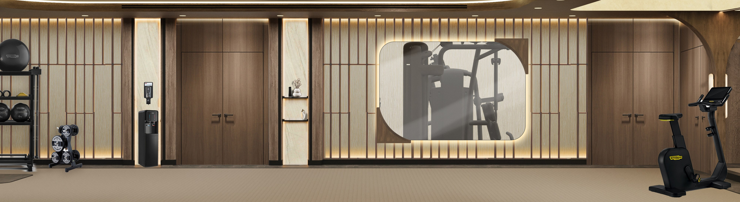 Спортзал Сочи апарт-отель. Дизайнер интерьера в Москве Екатерина Шаймердинова