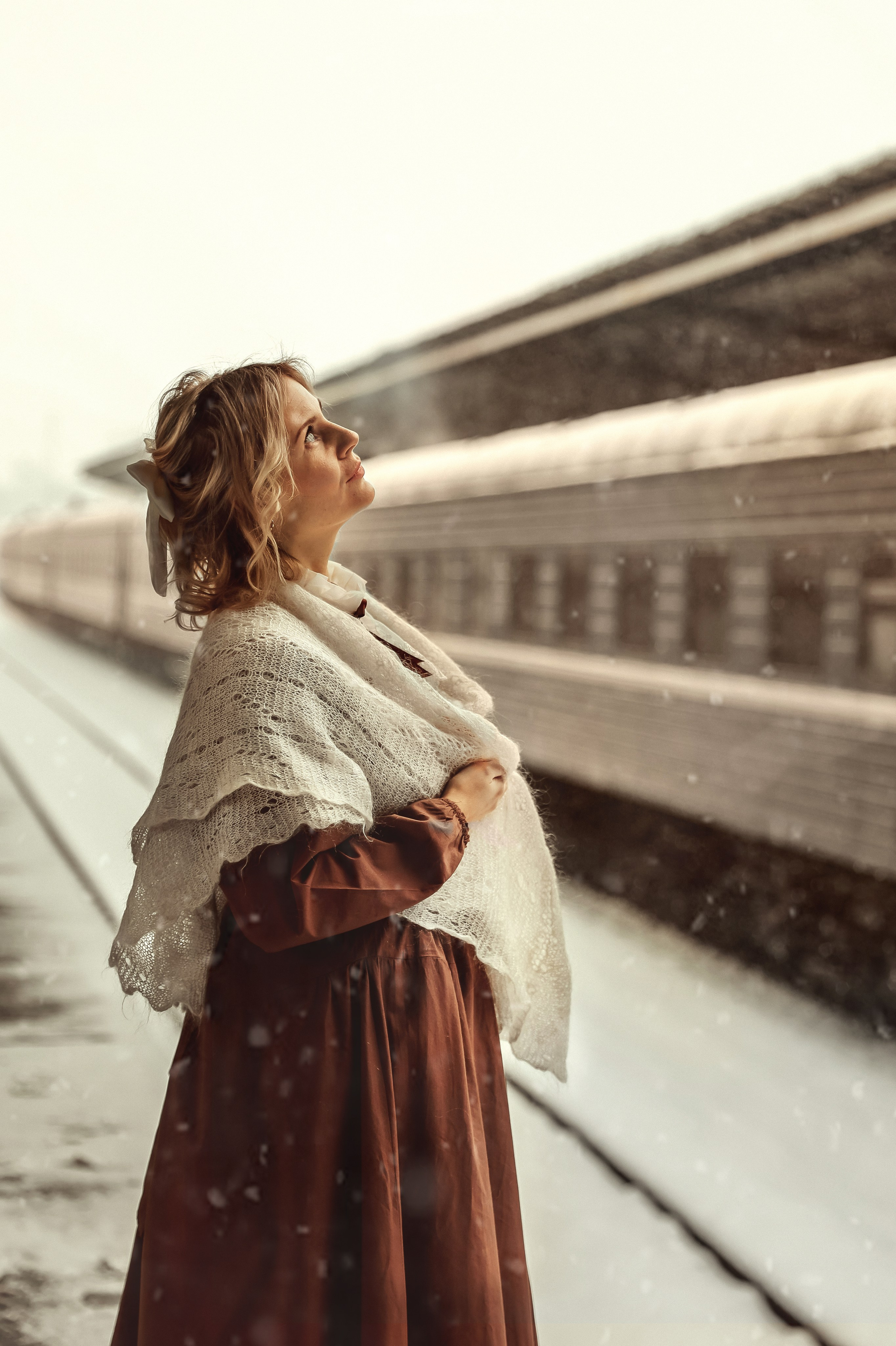 Ретро съемка на Витебском вокзале. Фотограф — Татьяна Кириллова, г. Санкт-Петербург