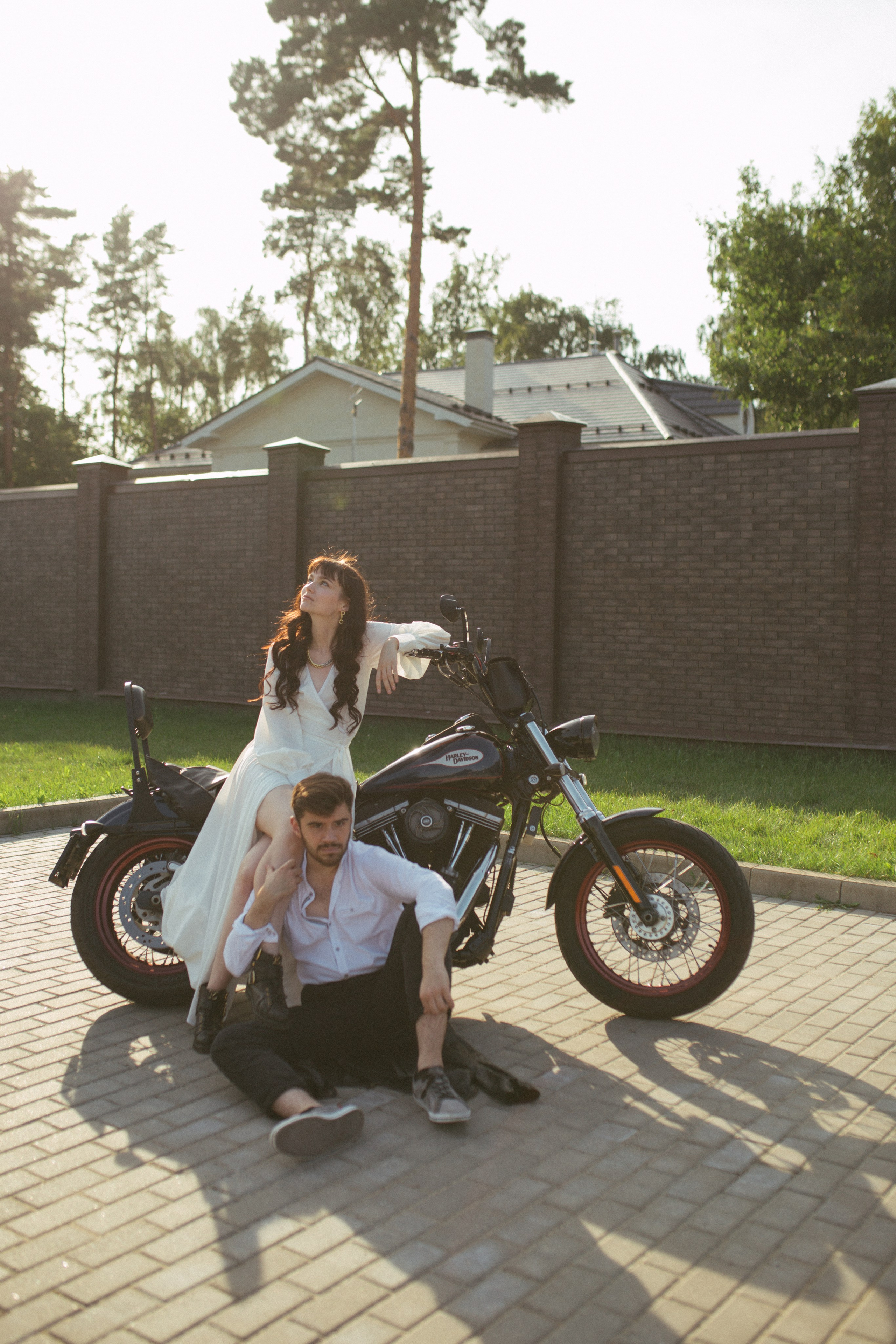 Love story с мотоциклом. Фото Радости. Свадебный и семейный фотограф в Москве Юлия Самойлова