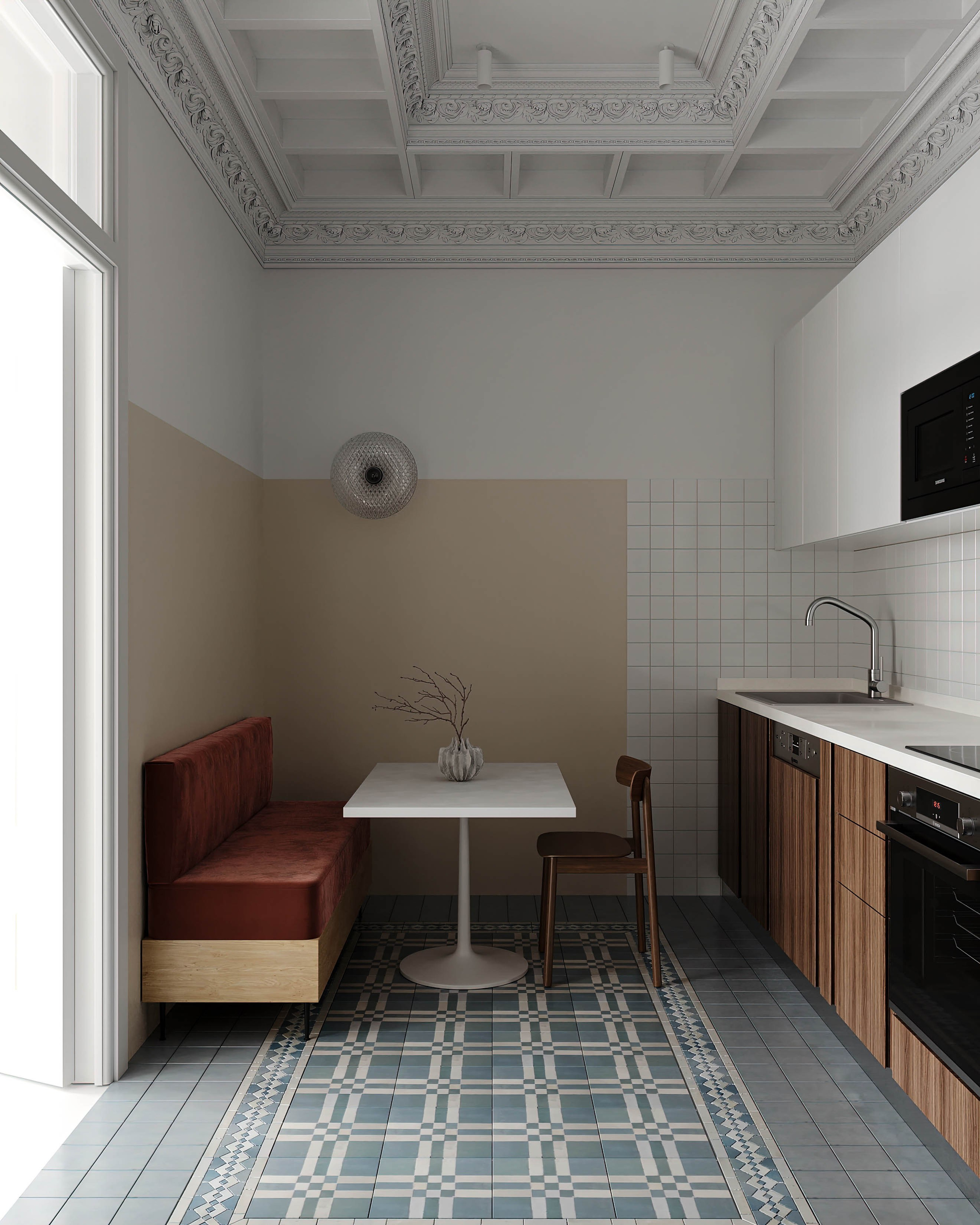 Проект квартиры в старом фонде 160 м²/ Дизайнер: Кристина Саакян. Студия интерьерной визуализации tmshkn.vis