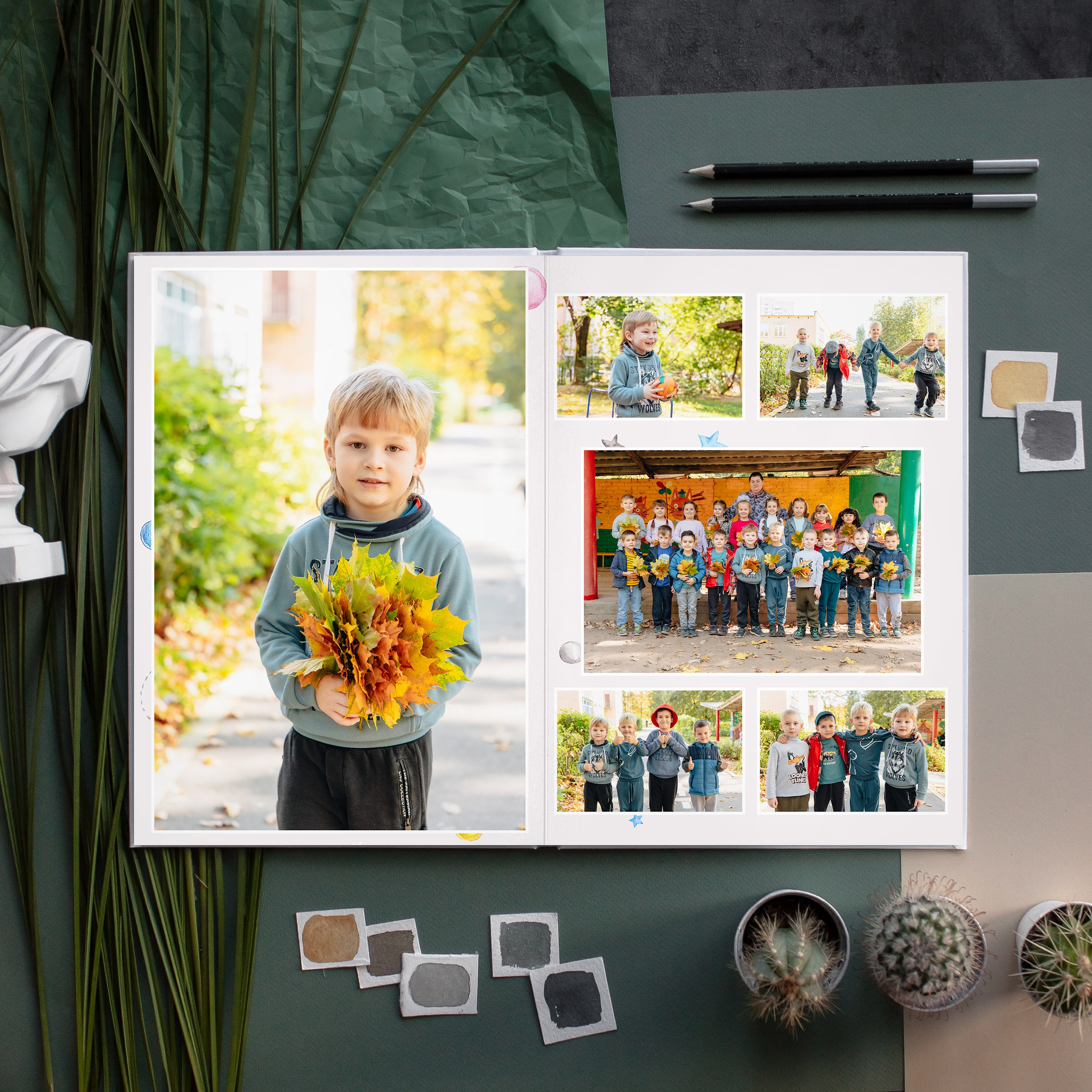 СТАНДАРТ 4 разворота. Выпускные альбомы для детского сада и школы в Москве