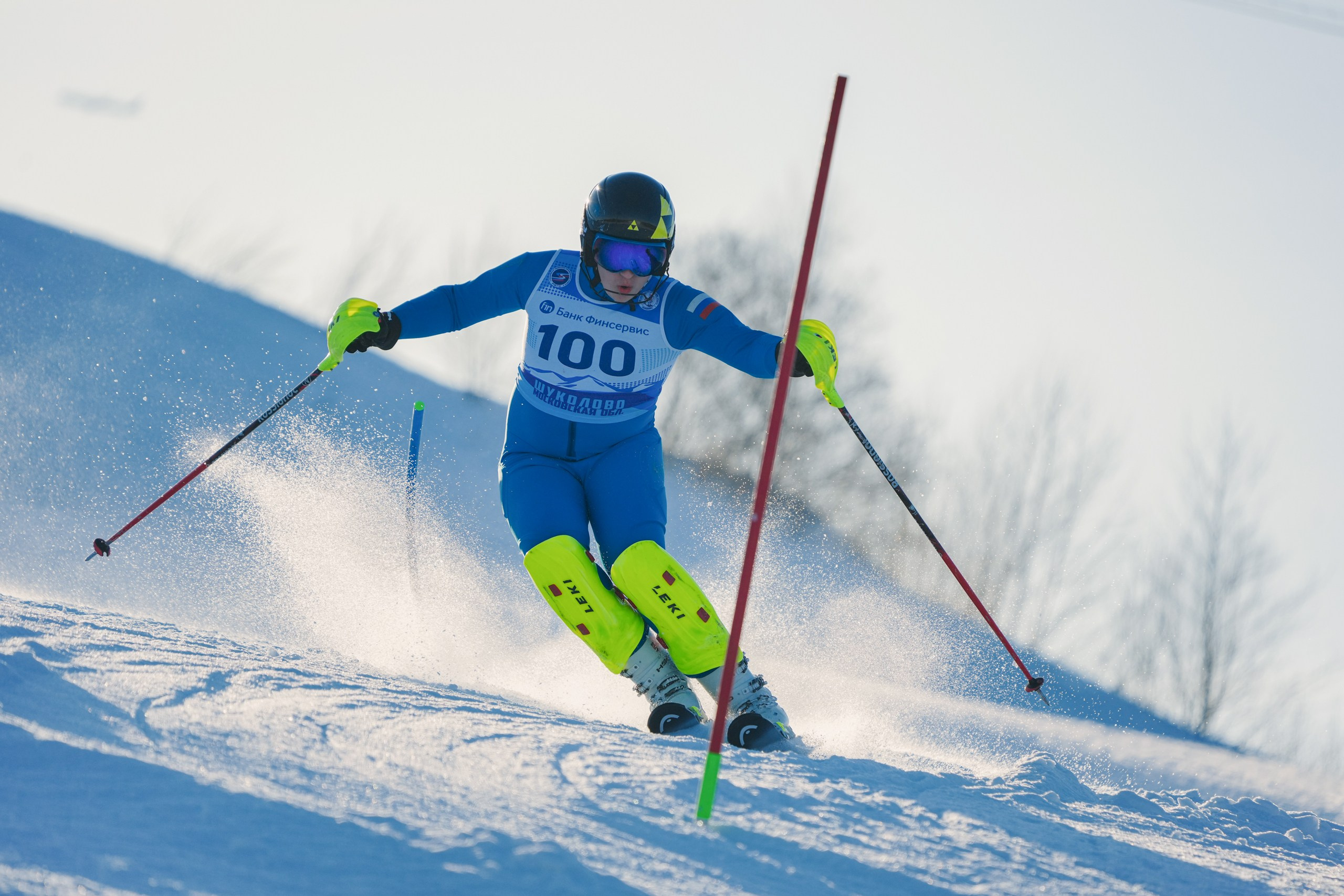 SL (Slalom) - Слалом. Соревнования по горнолыжному спорту. Московская область, Шуколово