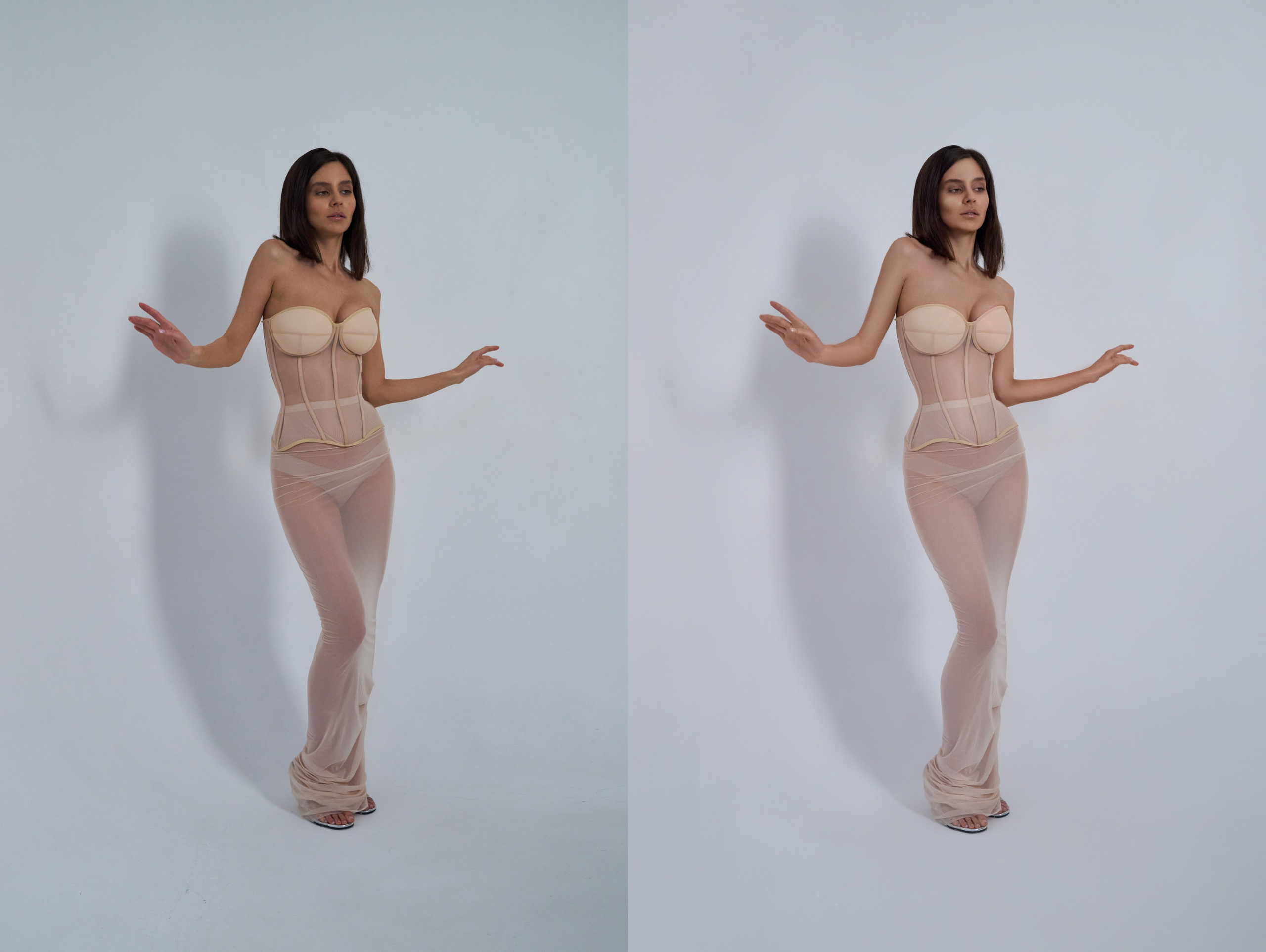 Деликатная обработка портретов для рекламы нижнего белья | Студия SVITHART