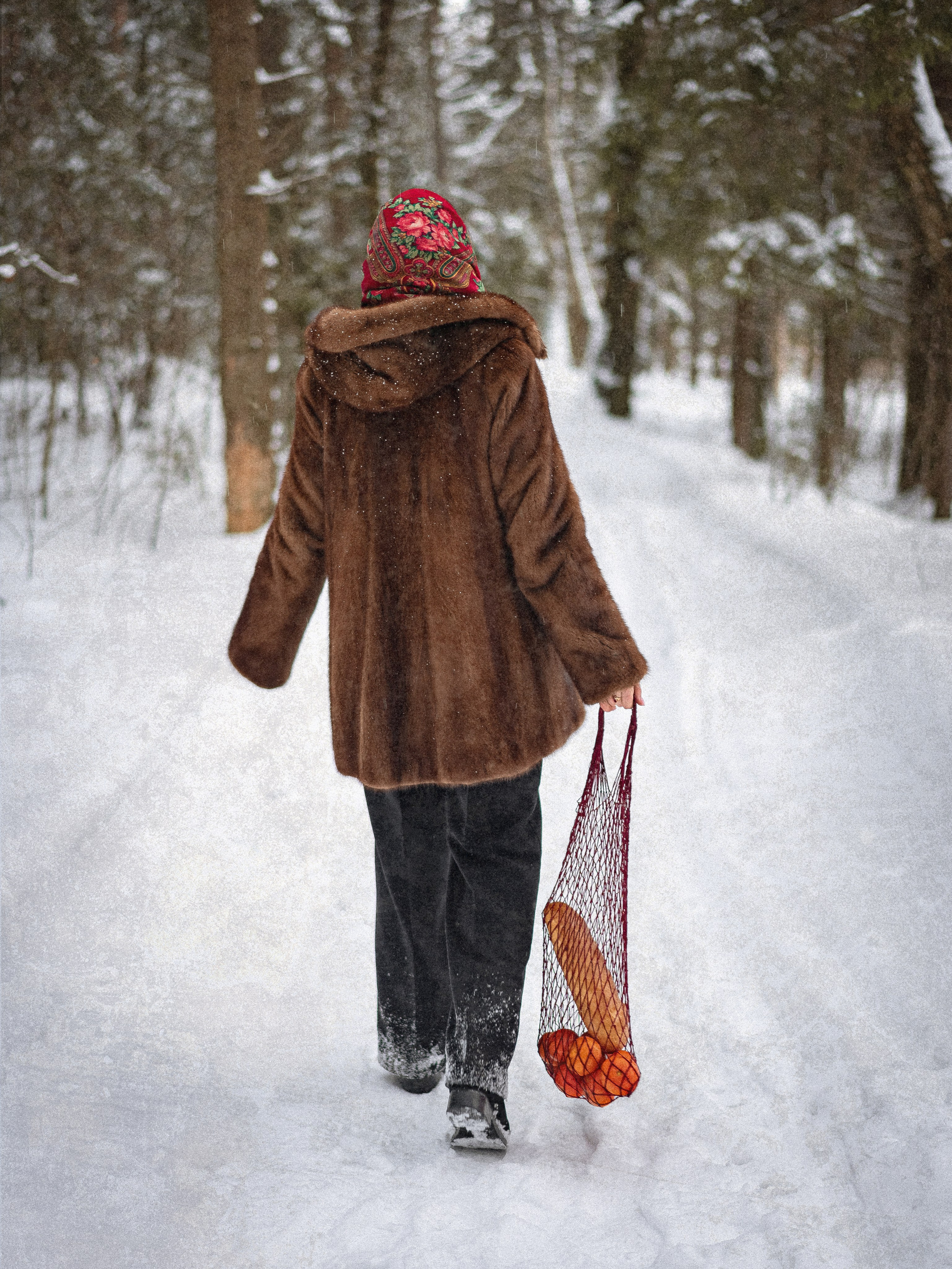 Ольга — фотосессия в зимнем стиле. Фотограф Москва
