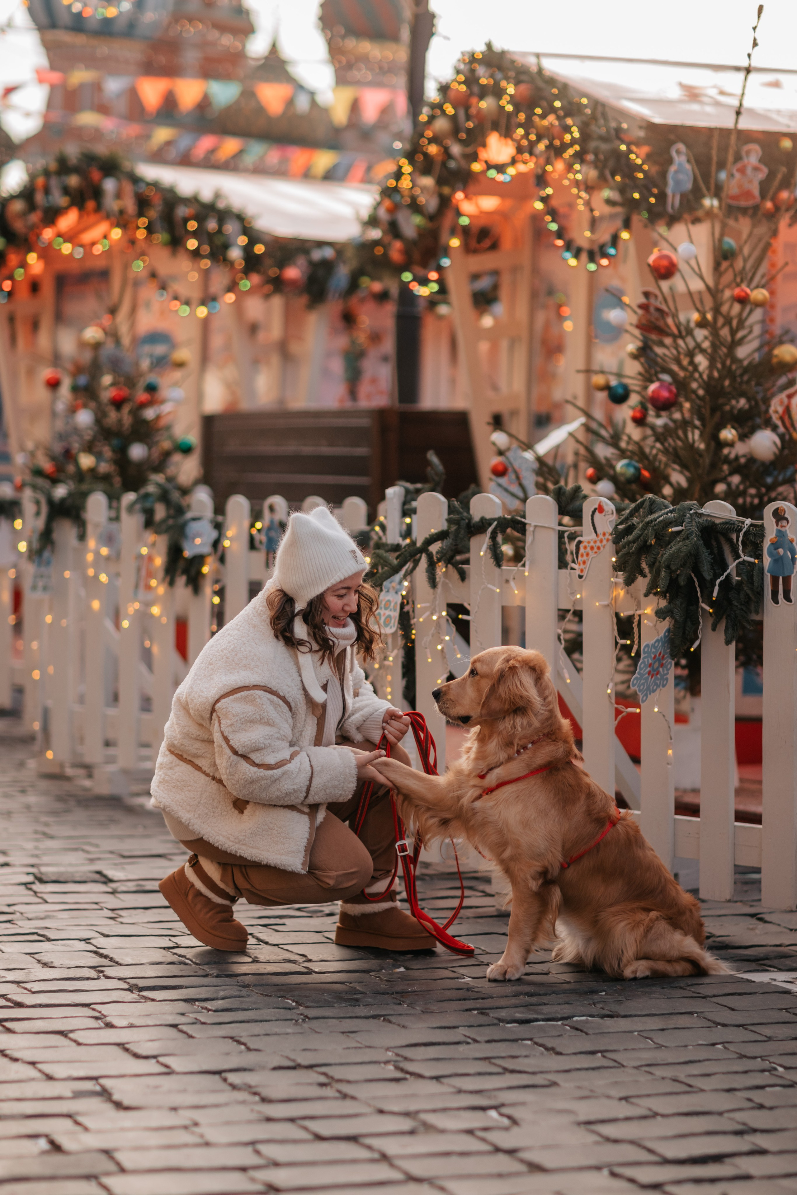 Бетти, Катя и Лёша. Новогодняя история. Семейный фотограф анималист Мария Крючкова
