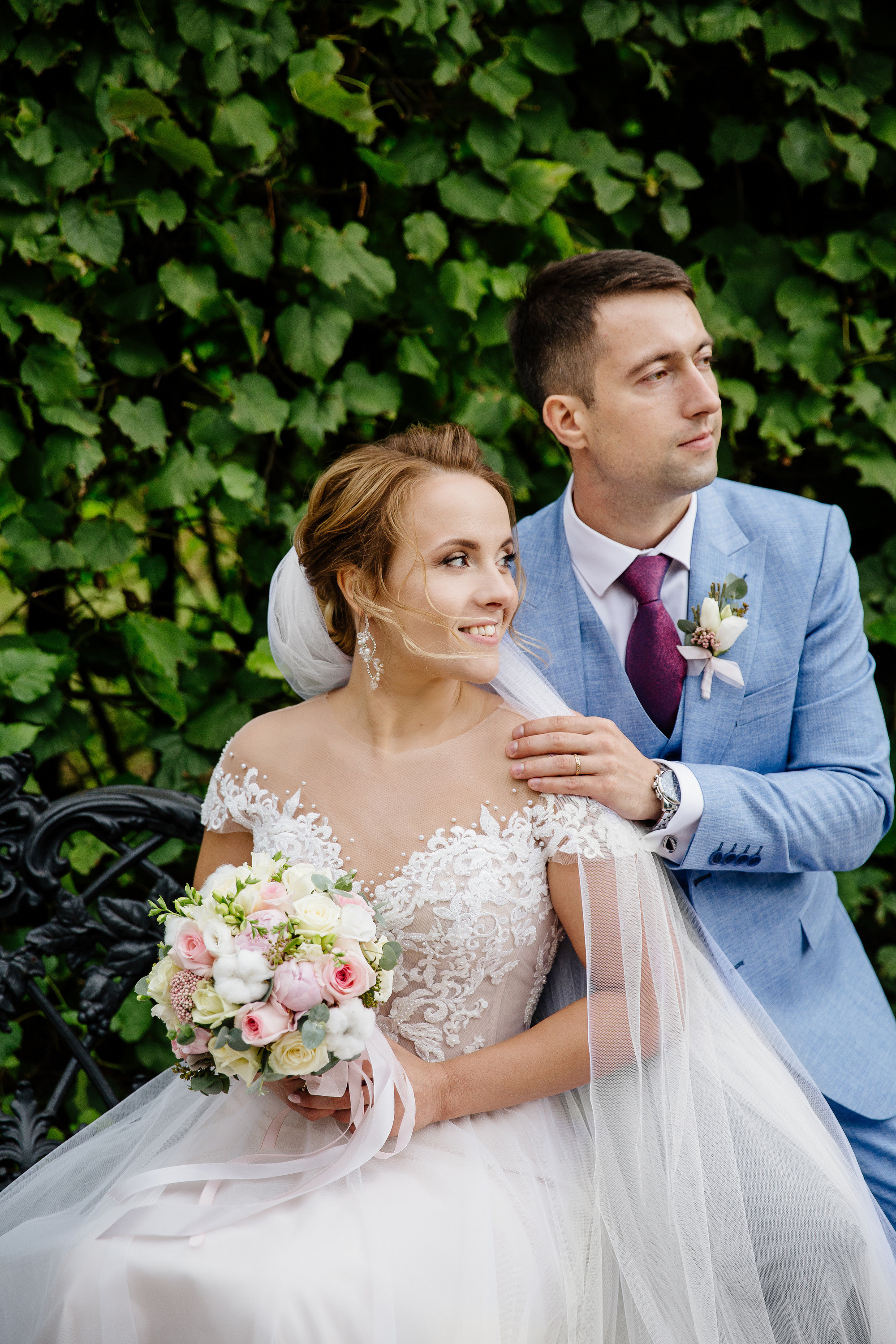 Свадебная фотосессия в Кусково. Свадебный банкет в Forest Hall Форест Холл. Свадьба в Сокольниках. Свадебный и семейный фотограф Екатерина Иванова