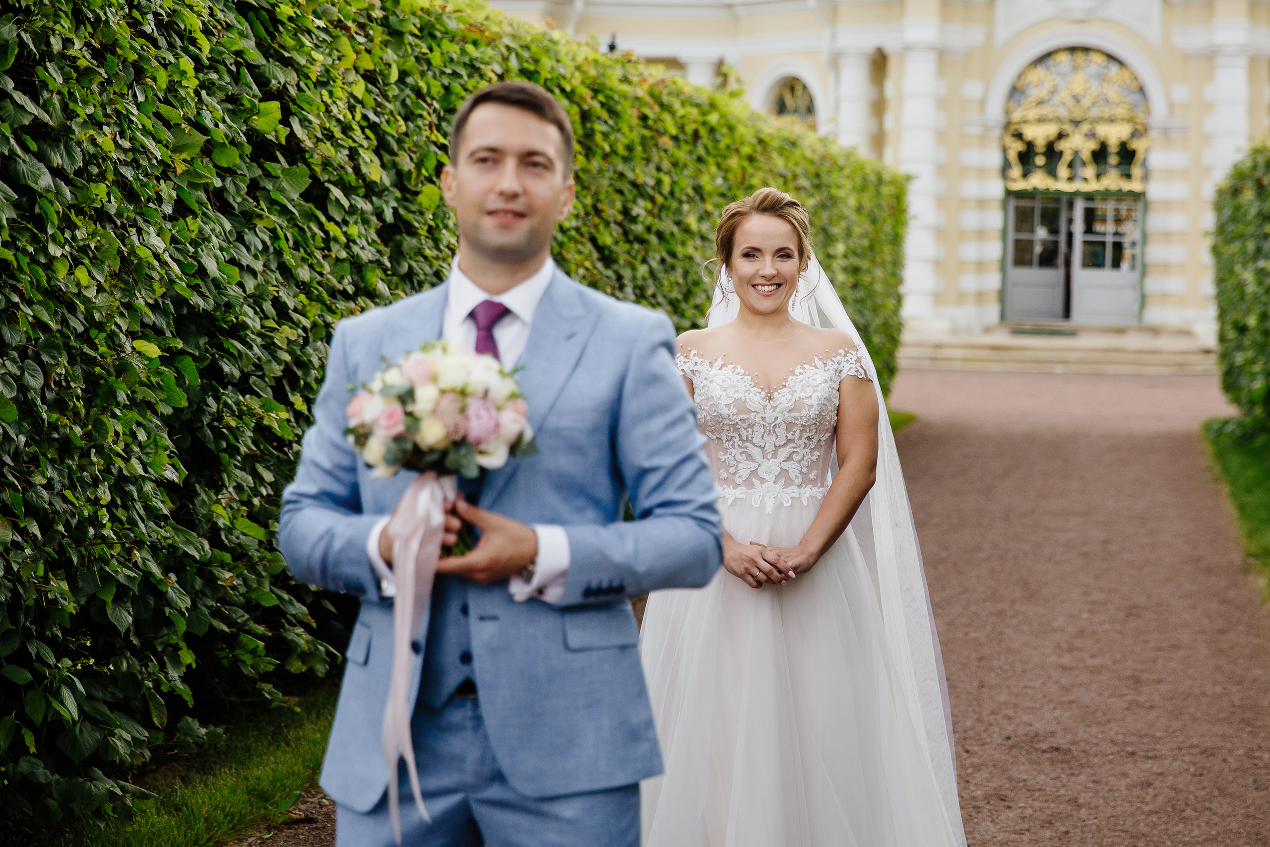 Свадебная фотосессия в Кусково. Свадебный банкет в Forest Hall Форест Холл. Свадьба в Сокольниках. Свадебный и семейный фотограф Екатерина Иванова