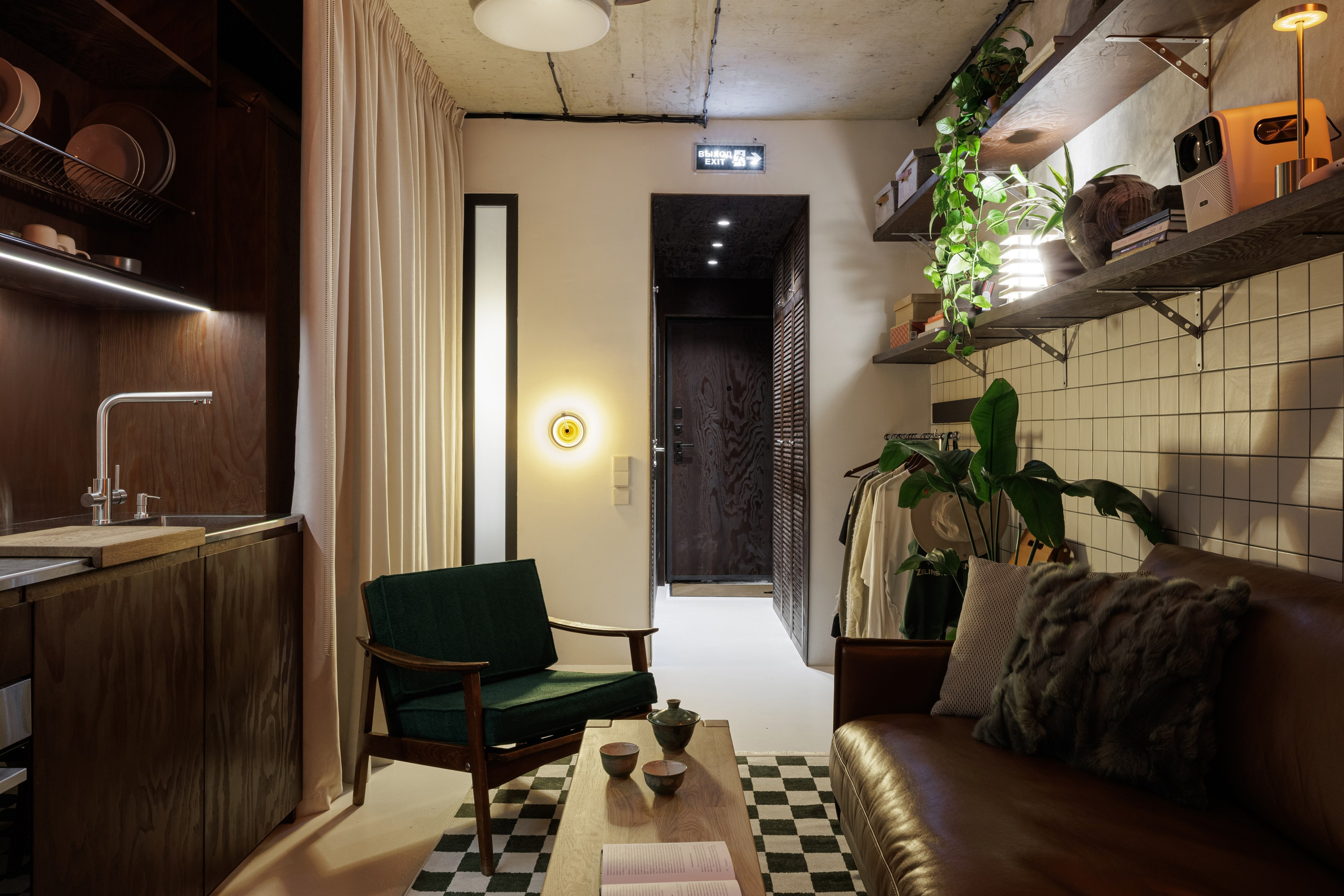 Кислород · Апартаменты · 22 м². Дизайн интерьера в Калининграде — студия Dune Design. Архитектурный минимализм для жилых и коммерческих пространств