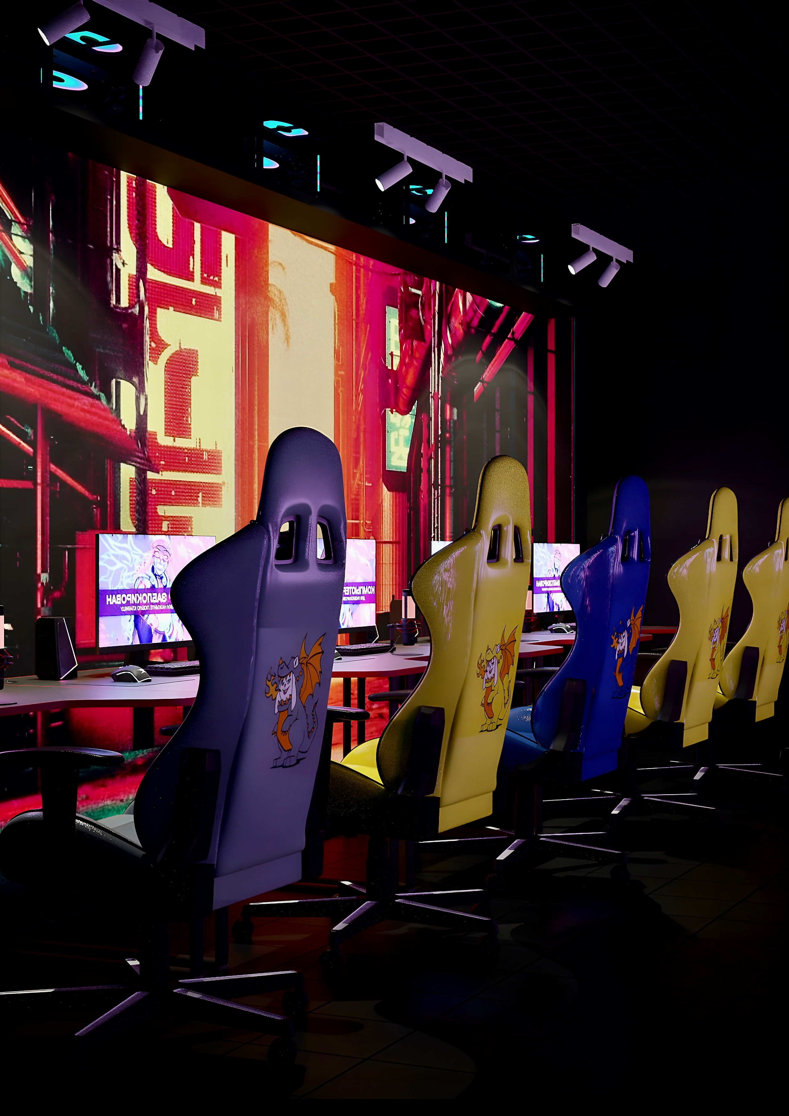 Компьютерный клуб «Soul Game» г. Санкт-Петербург. Батракова Наталья дизайнер интерьеров Санкт-Петербург Москва Архангель
