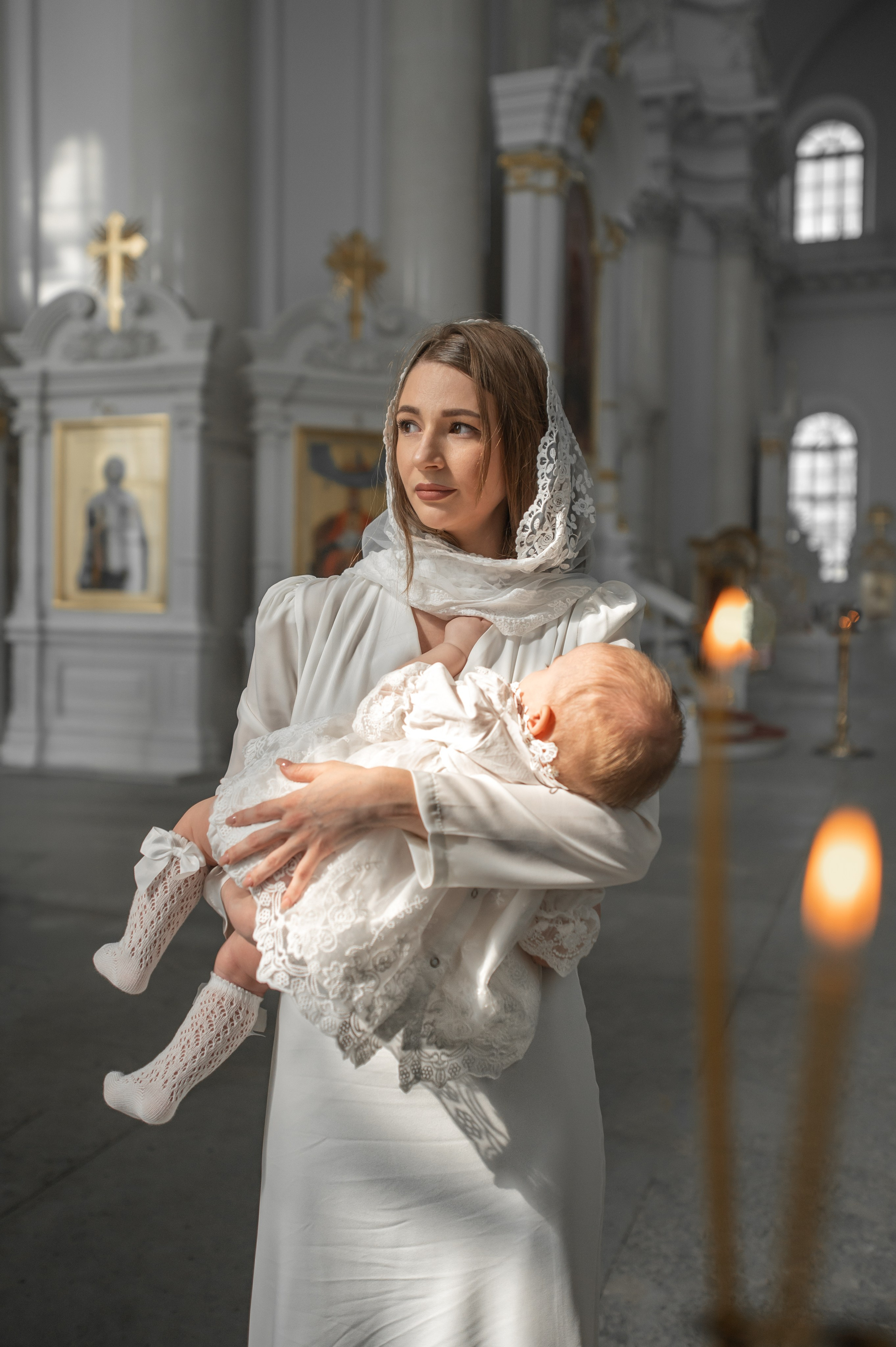 Крещение в Смольном соборе. Фотограф на крещение и венчание, семейный фотограф в Санкт-Петербурге