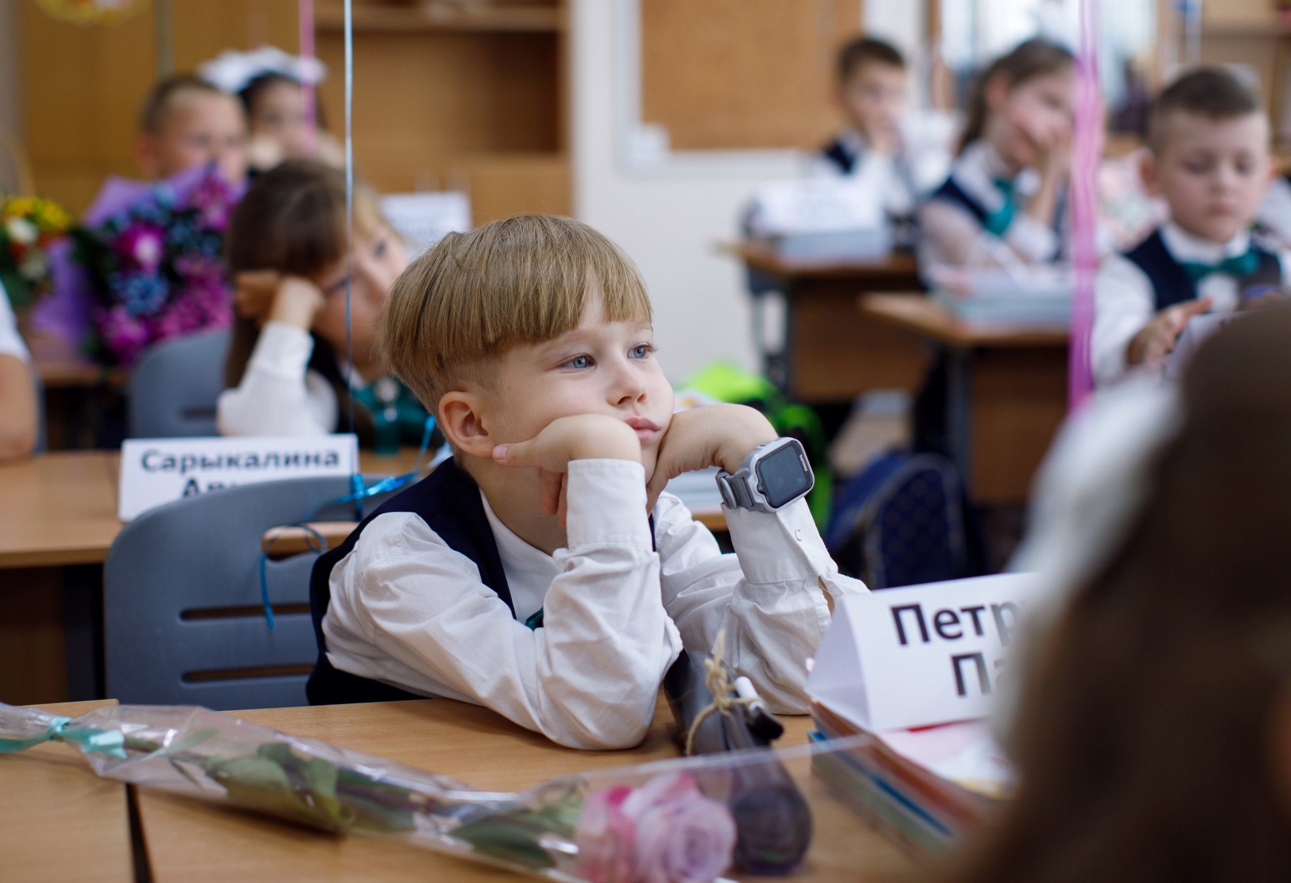 1 сентября / 1 класс / Гимназия № 1558 / г. Москва. Детский и семейный фотограф Мария Киселёва. Москва