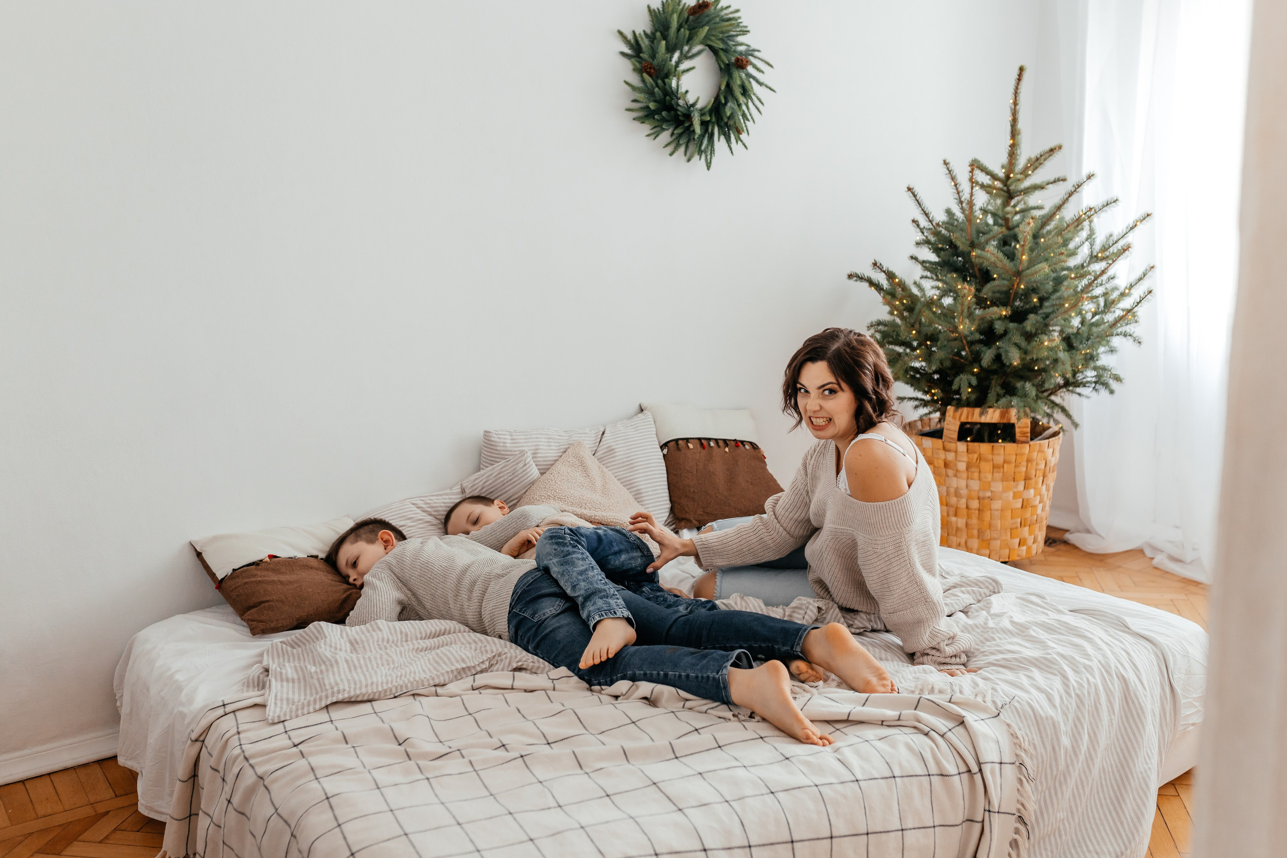 Таня, Захар, Миша. Семейный и домашний фотограф в Москве и МО Королева Валерия