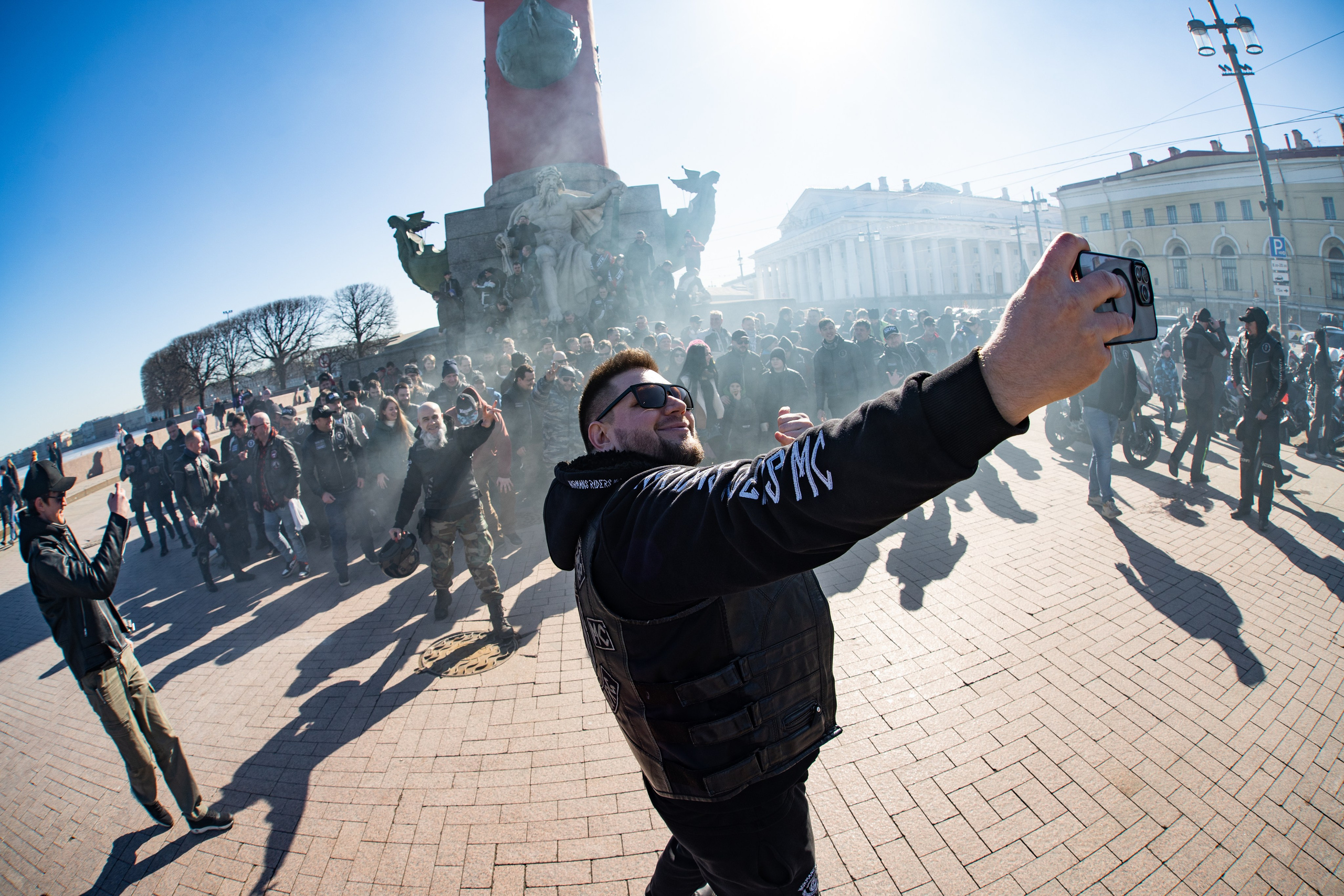 Весенний прохват мотоклуба Normans Riders MC. Концертный и репортажный фотограф в Санкт-Петербурге Слава Пахомов