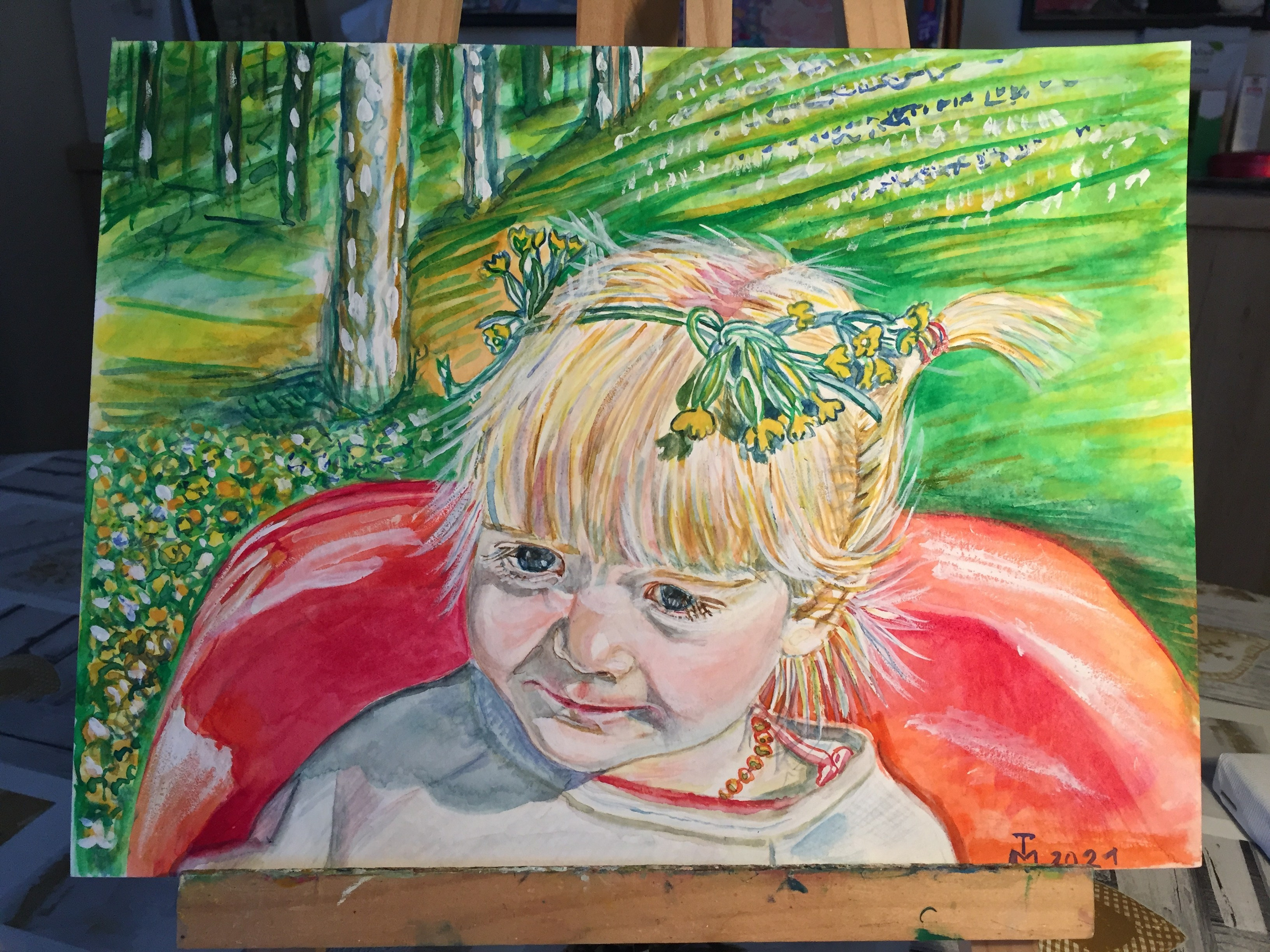 Portrait 30/40 cm watercolor on paper 2022