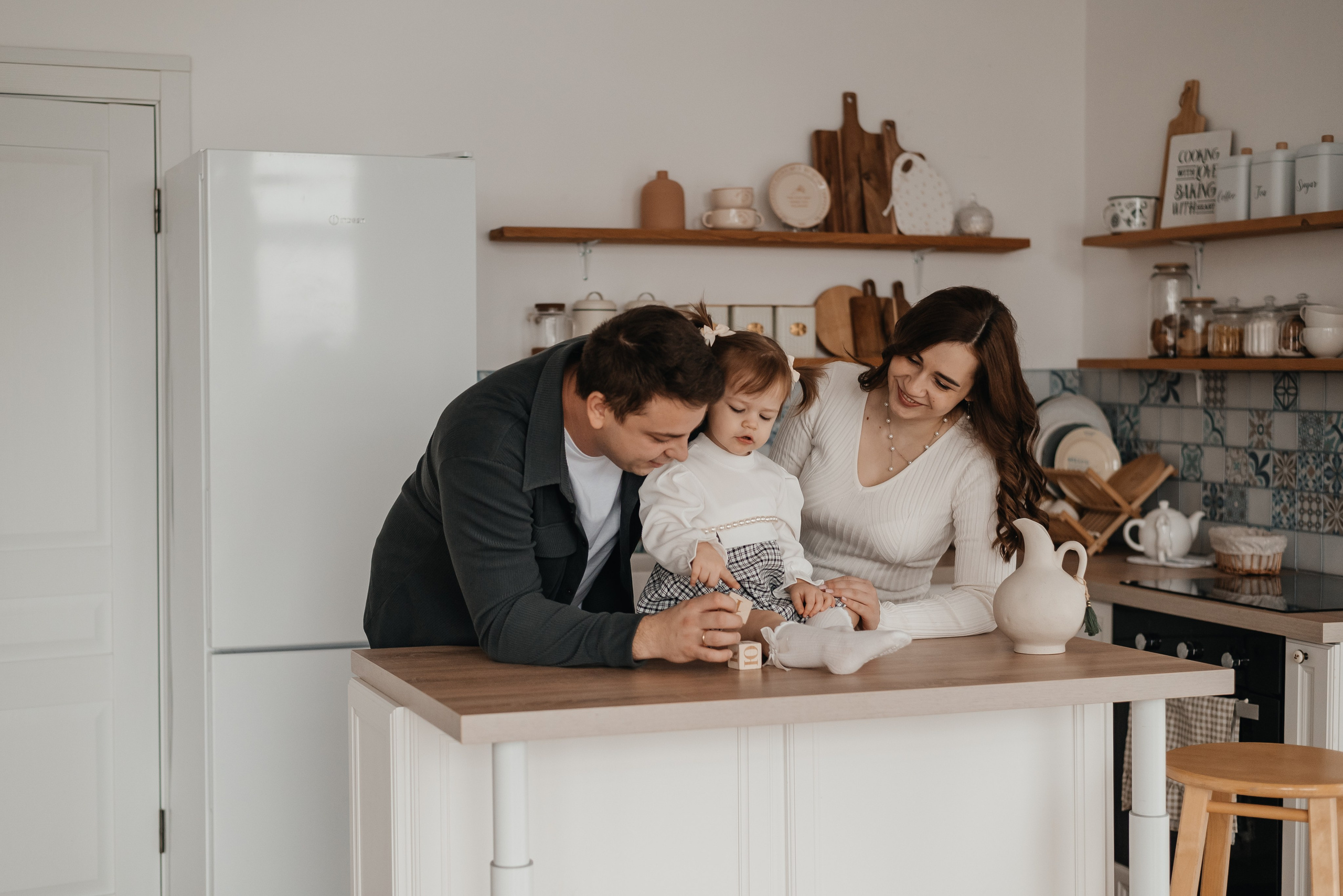 Семейная фотосессия Денис, Наташа и Маша. Семейный и детский фотограф Кущ Наташа